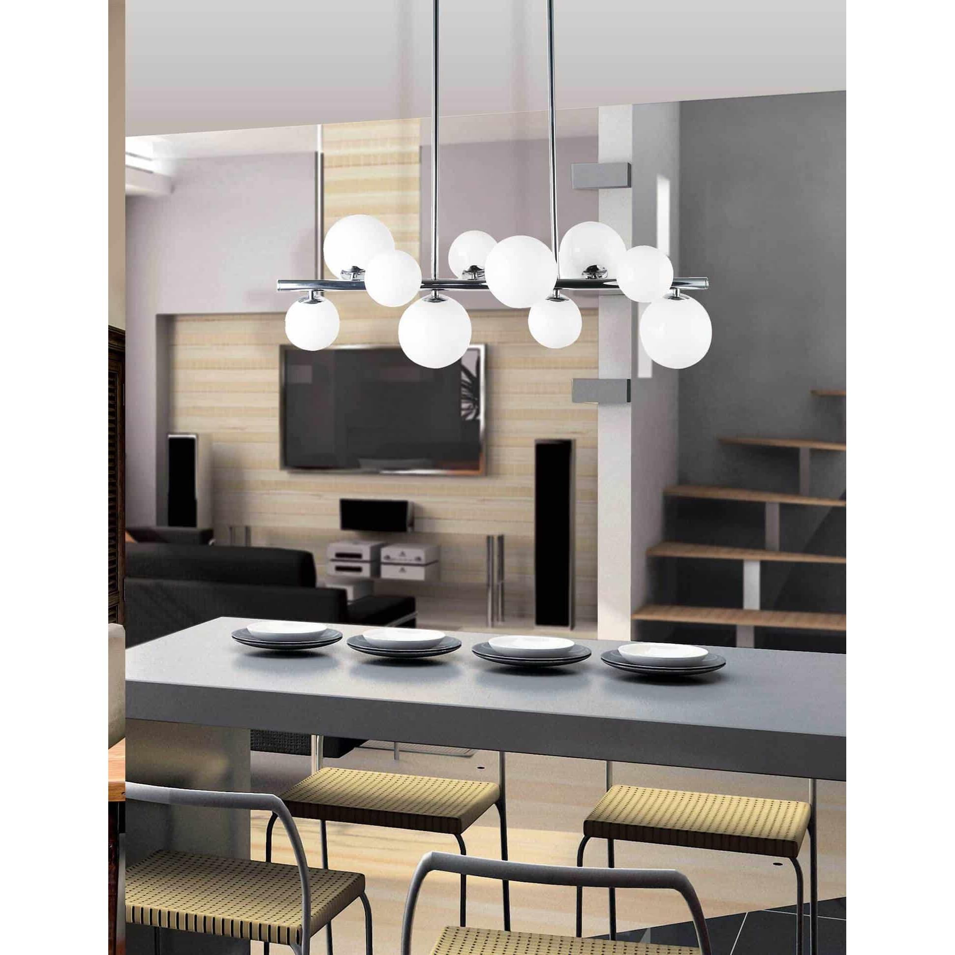 Glasgow 31 Inch 10 Light Linear Suspension Light by Dainolite