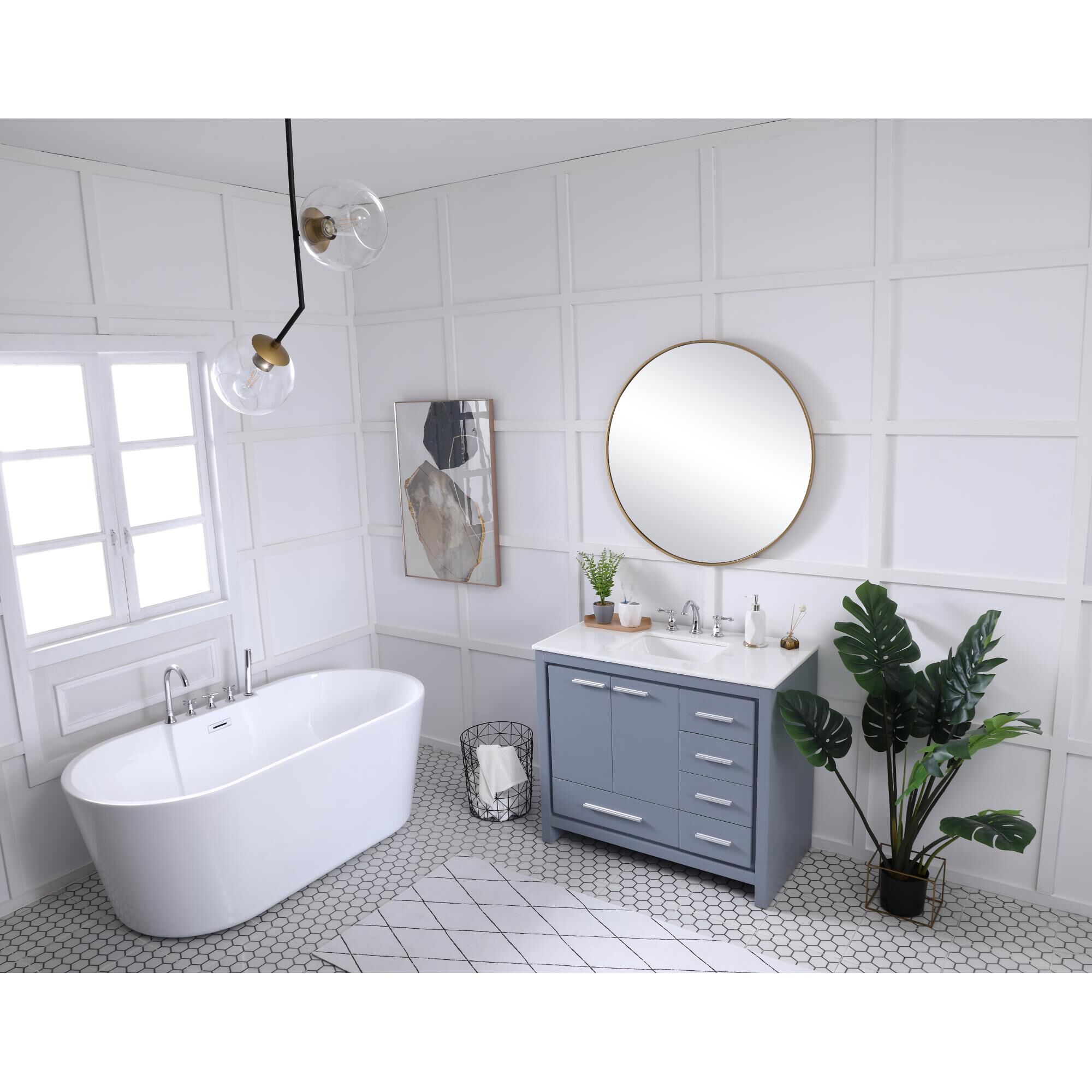 Shown in Grey finish