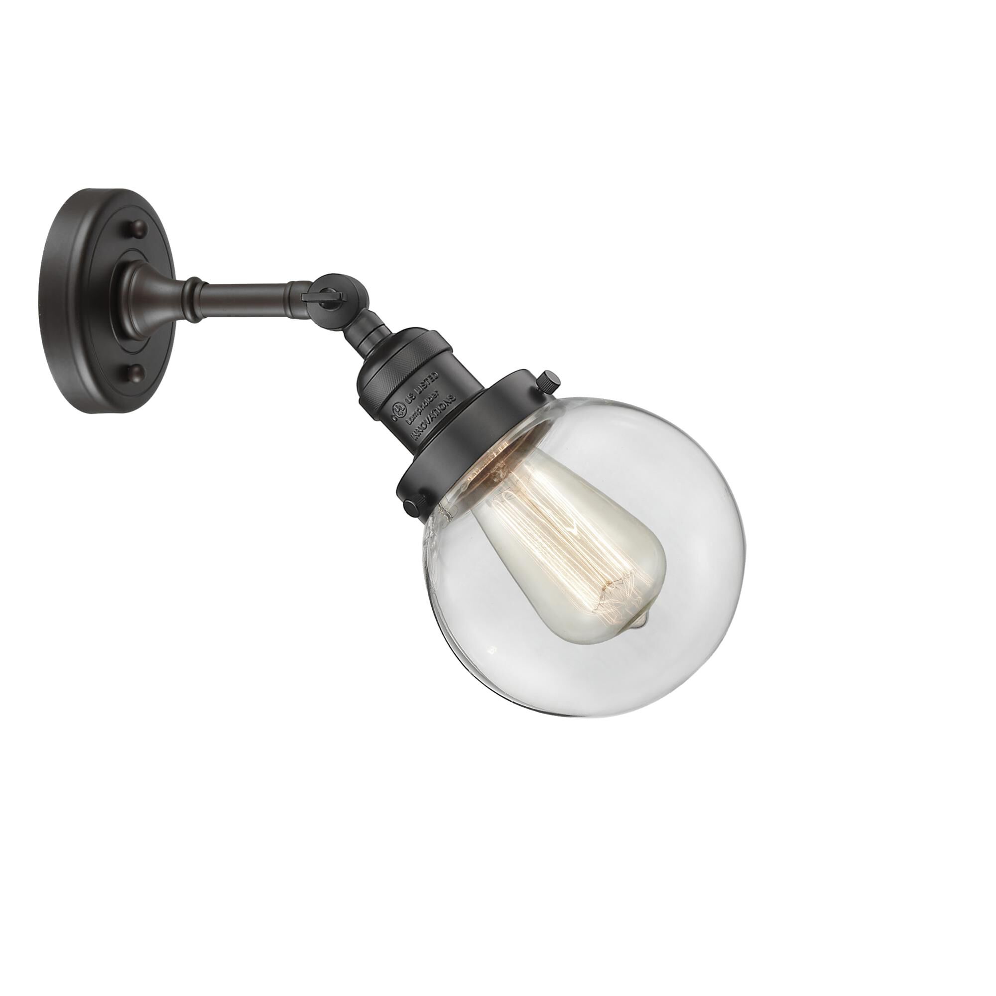 Shown in Oil Rubbed Bronze finish and Clear glass and No Accent accent