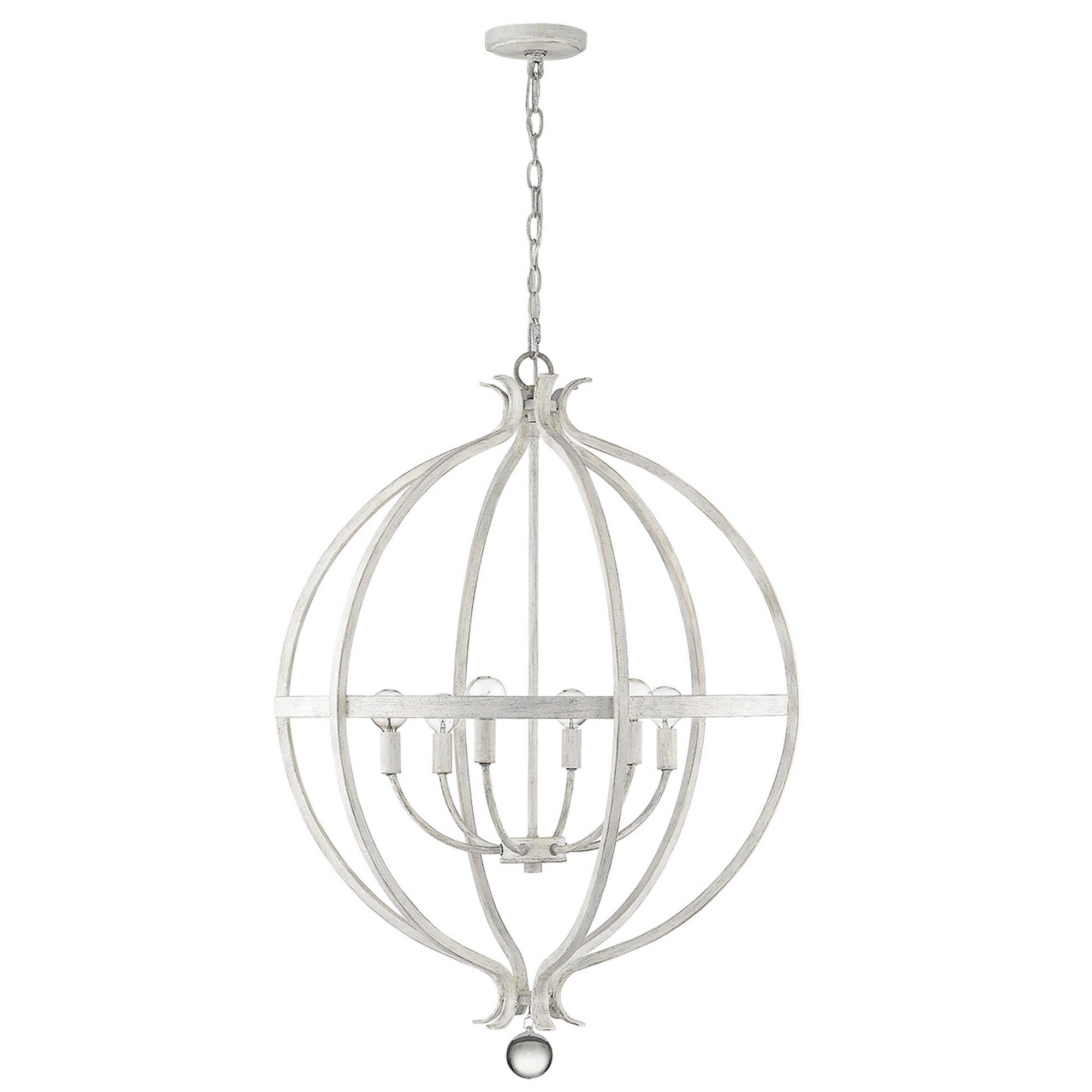 Shown in Country White finish and -- glass and -- shade