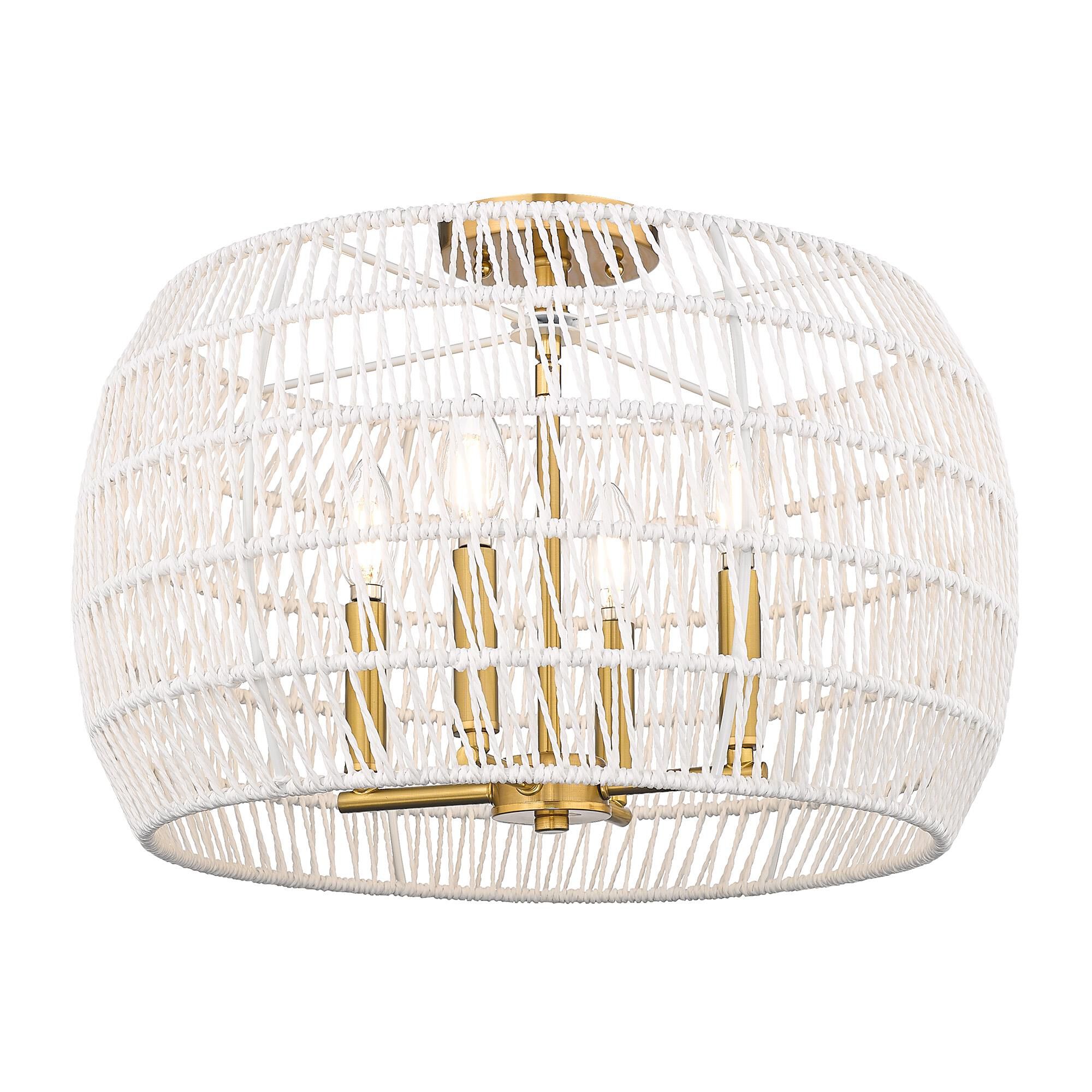 Ellie 19 Inch Semi Flush Mount by Golden Lighting
