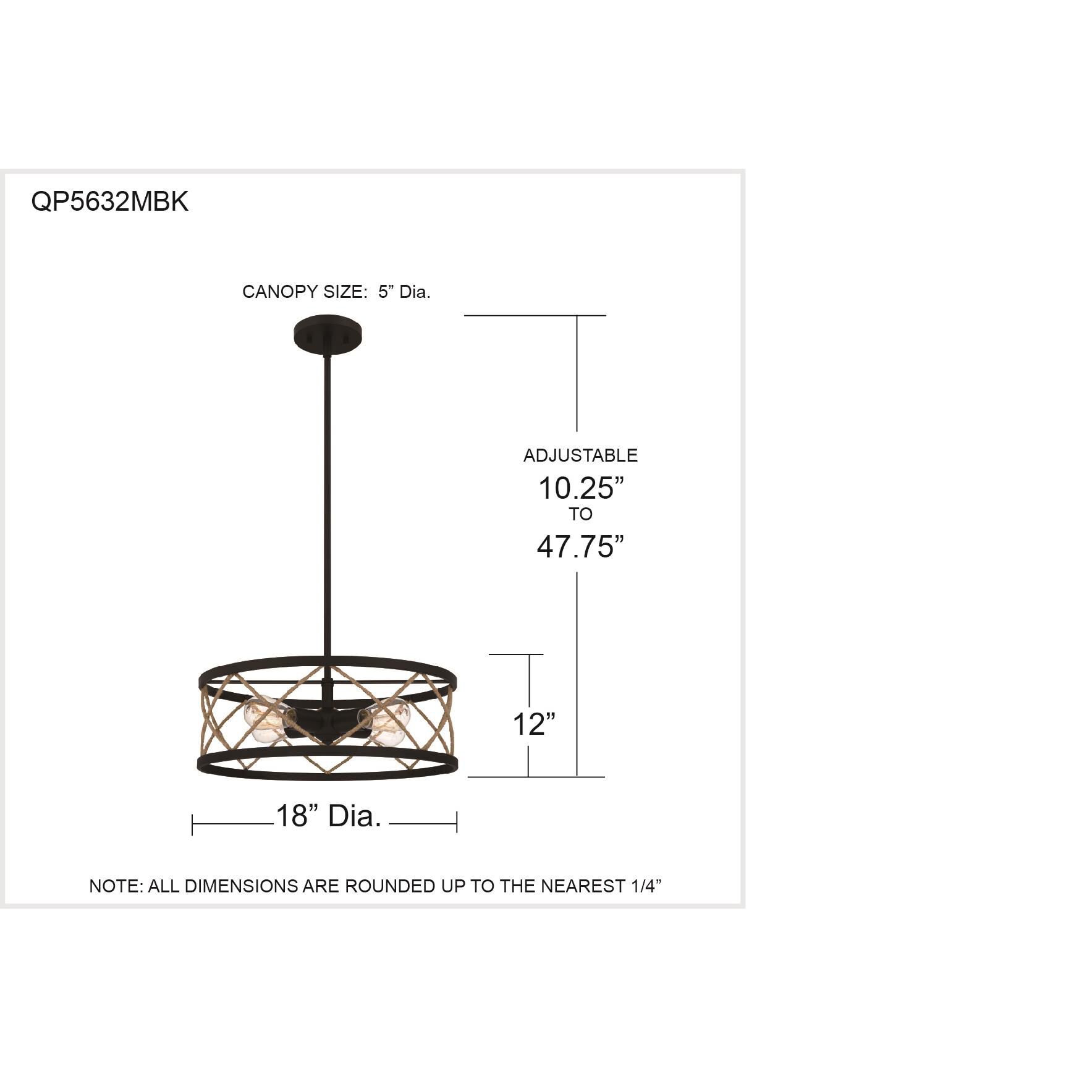 Cedar Park 18 Inch Large Pendant by Quoizel