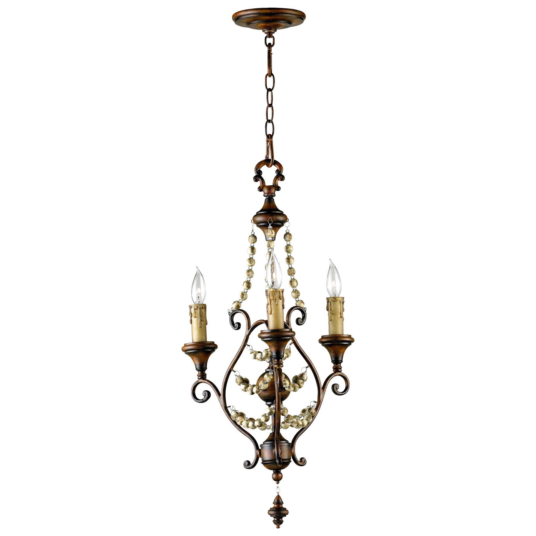Meriel 16 Inch 3 Light Mini Chandelier by Cyan Designs