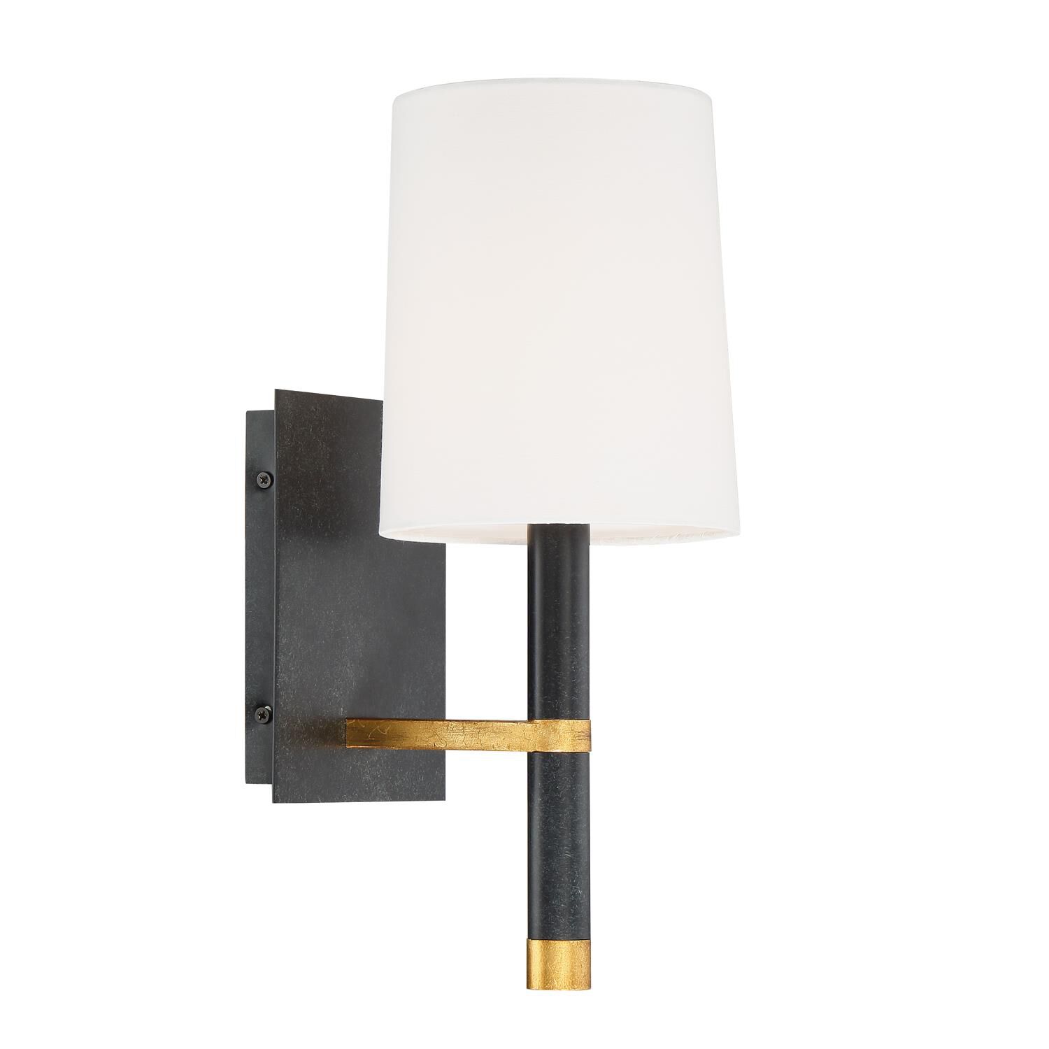 Shown in Black - Antique Gold finish and Silk glass and Silk shade