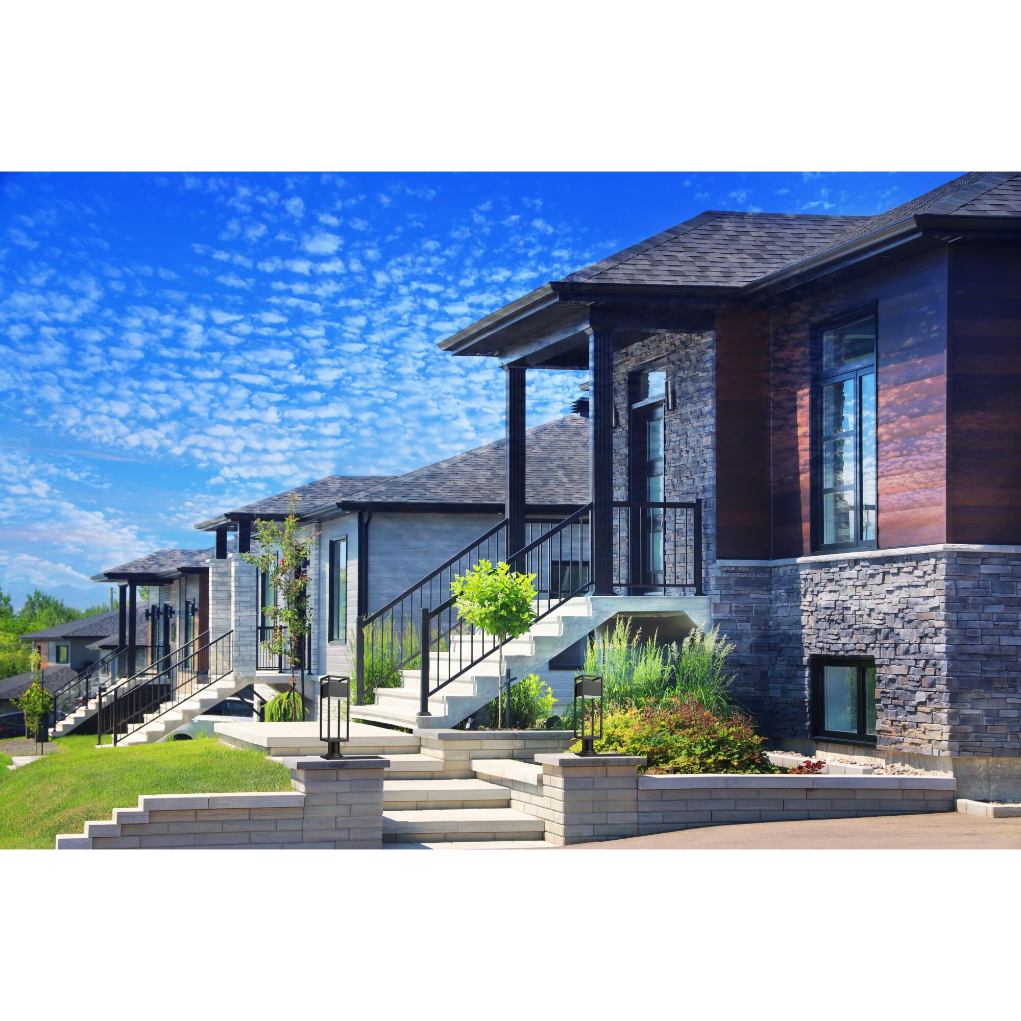 Shown in Black finish and Glass shade