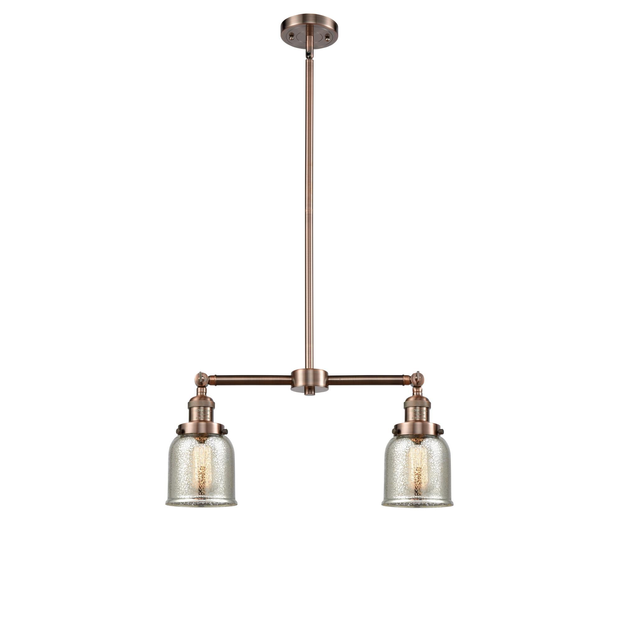 Bruno Marashlian Small Bell 21 Inch 2 Light Mini Chandelier by Innovations Lighting