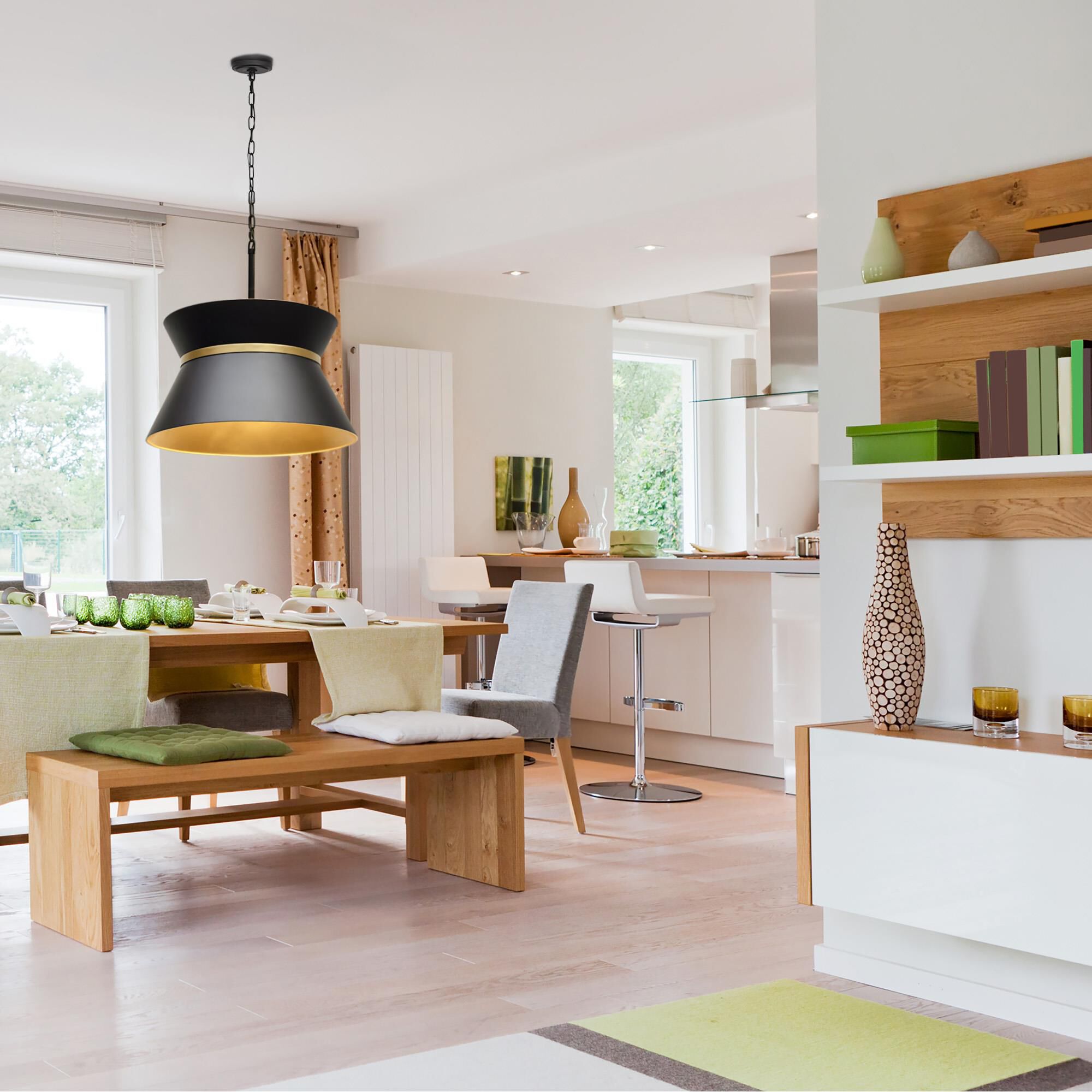 Shown in Matte Black/French Gold finish