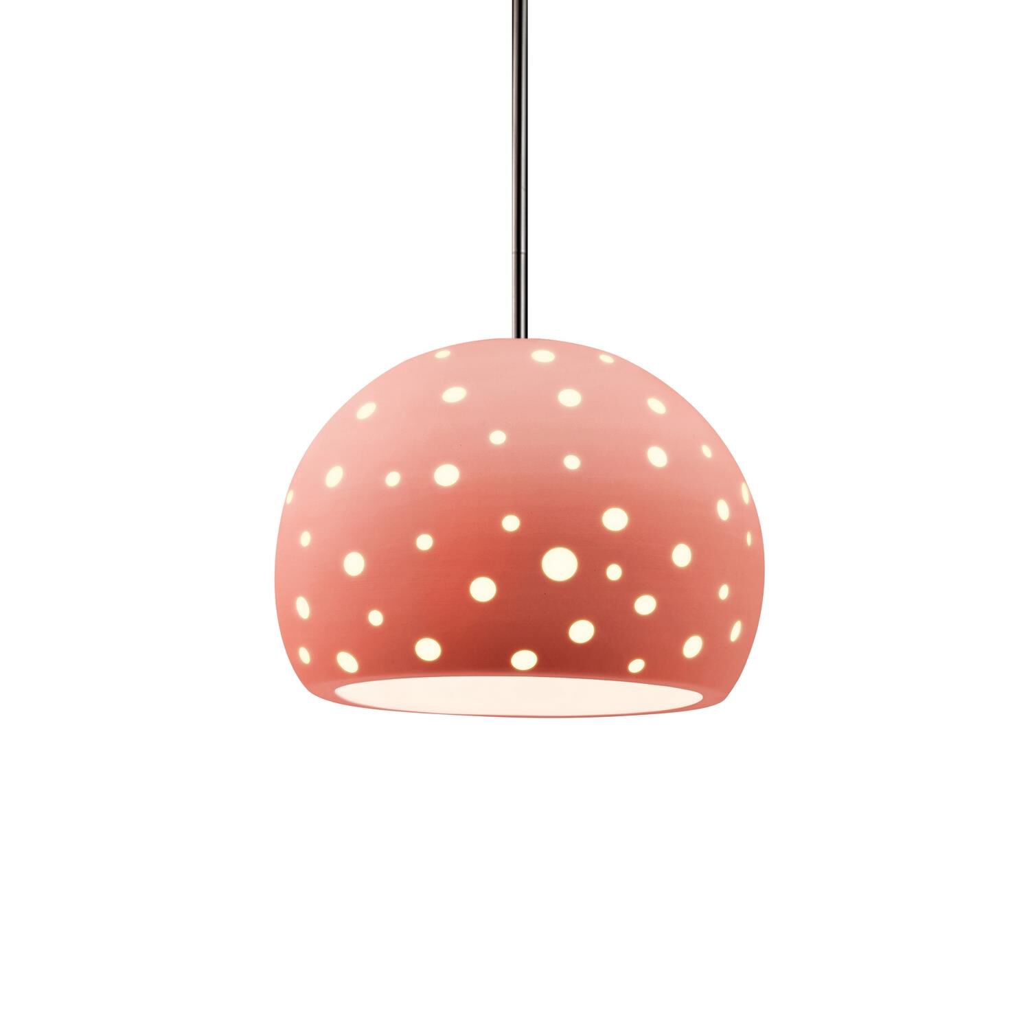 Perforated Globe 10 Inch Large Pendant by Justice Design Group