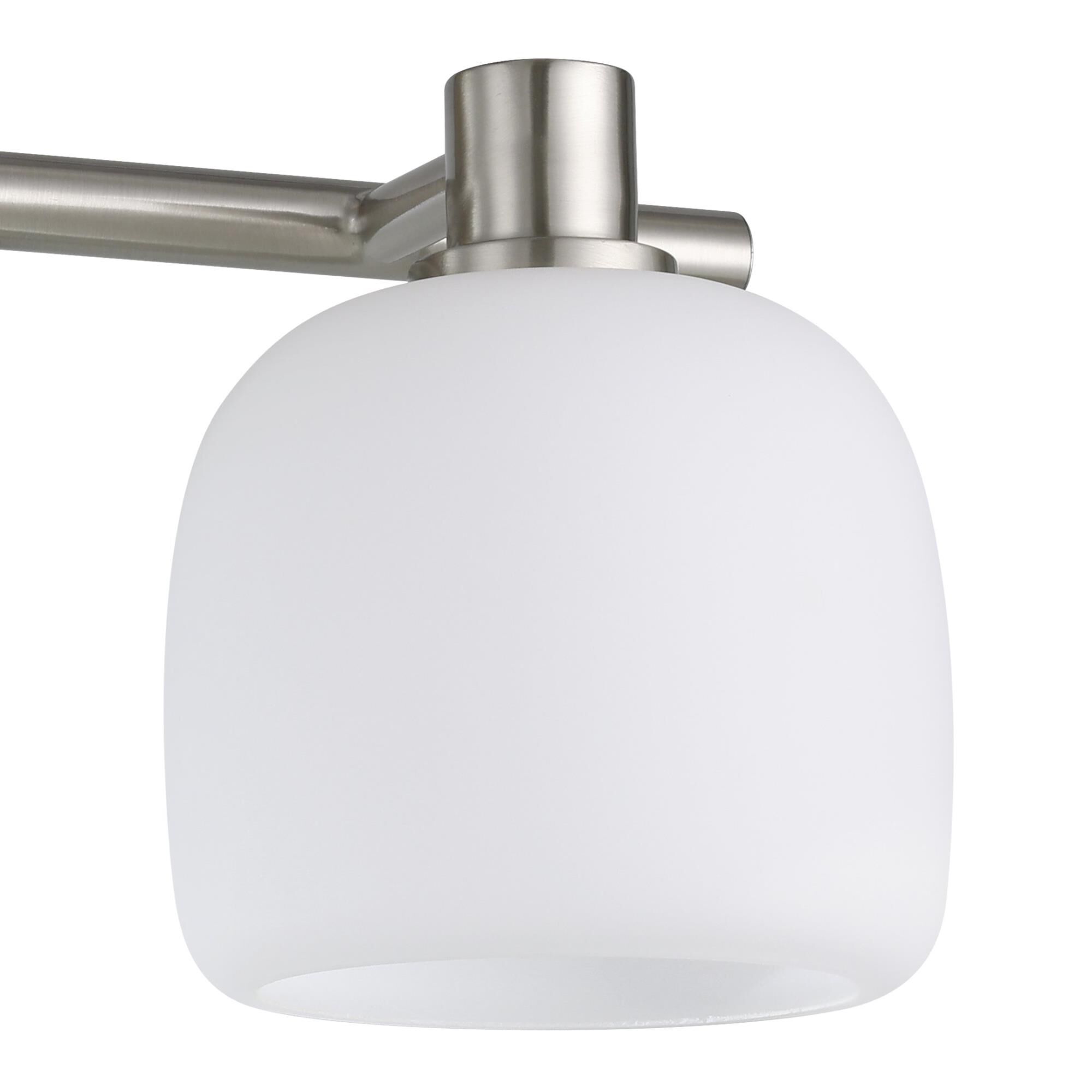 Shown in Brushed Nickel finish and Etched Opal glass