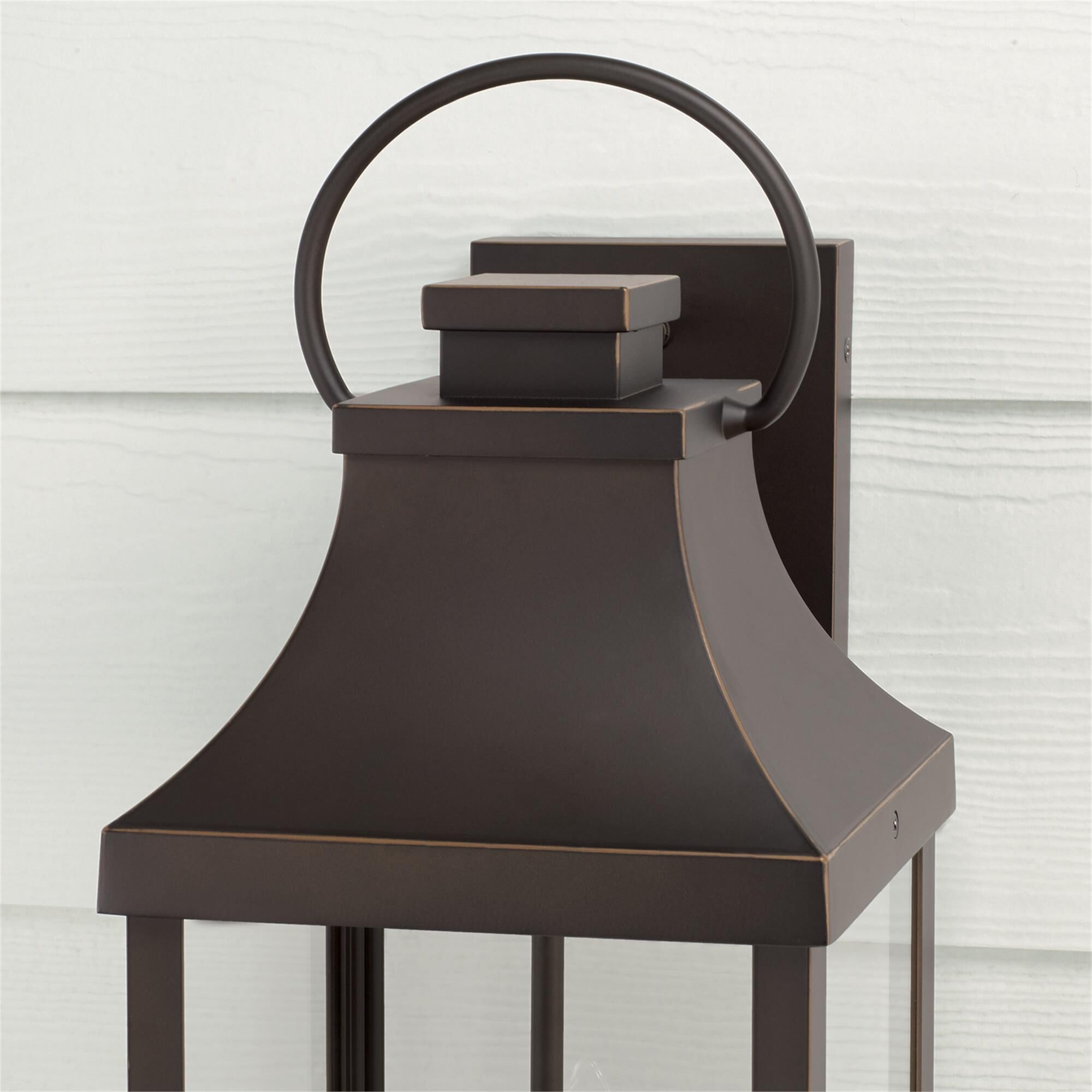 Shown in Oiled Bronze finish and Clear glass