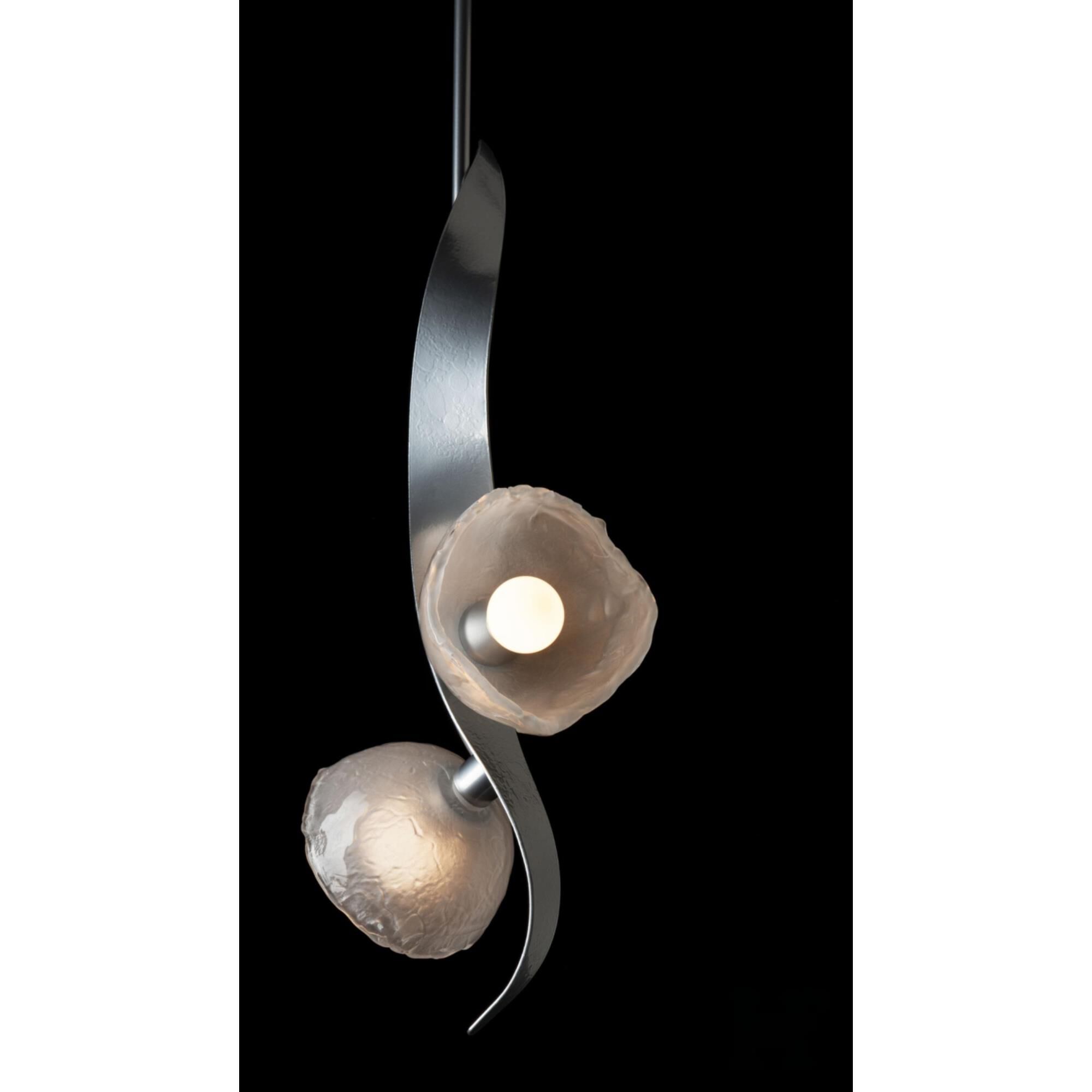 Shown in Sterling finish and Frosted glass