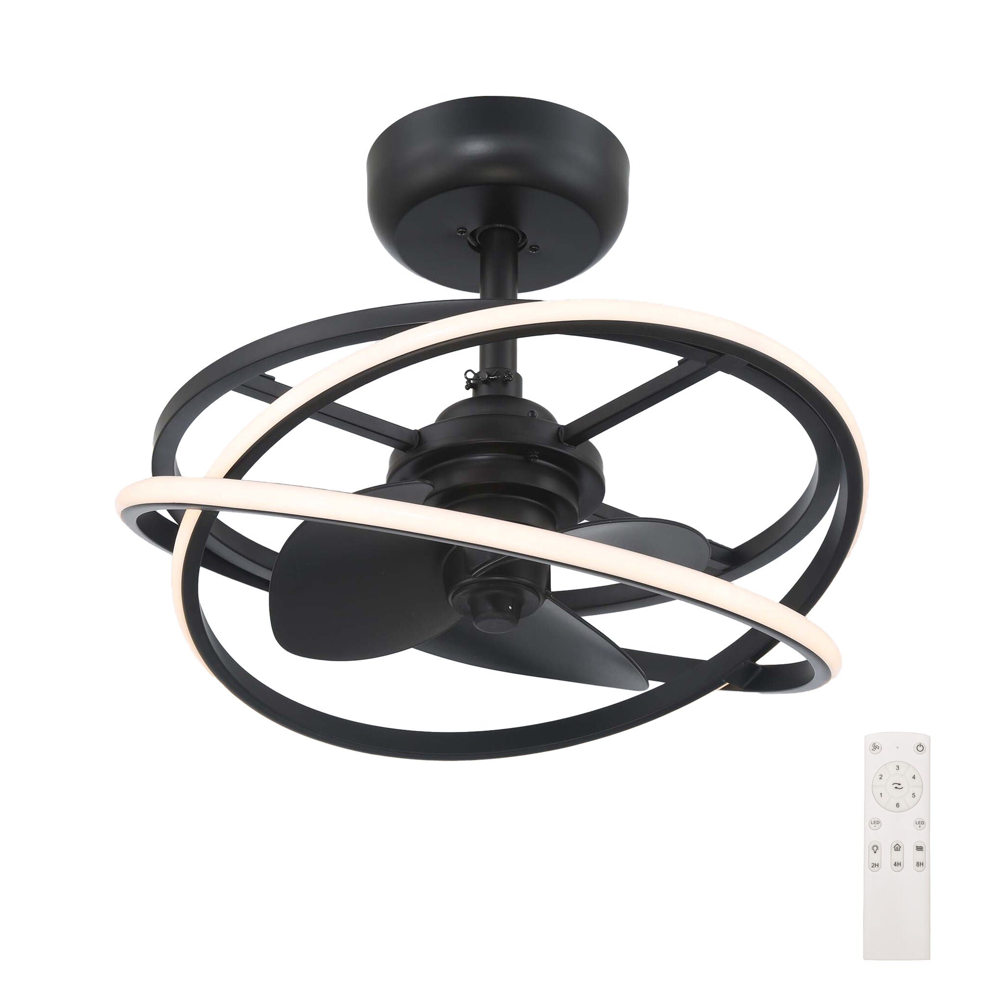 Cirro 20 Inch Chandelier Ceiling Fan with Light Kit,