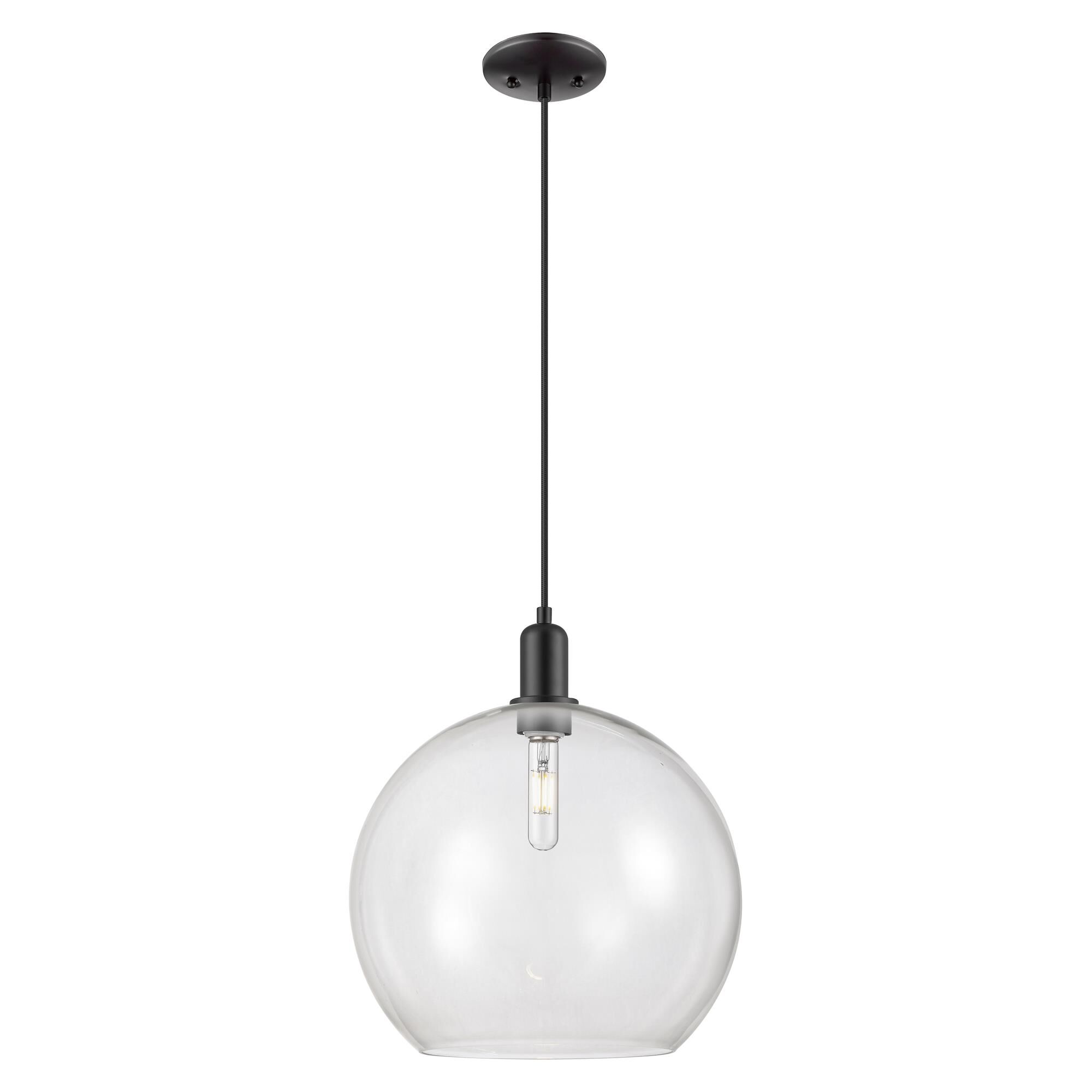 Shown in Matte Black finish and Clear glass