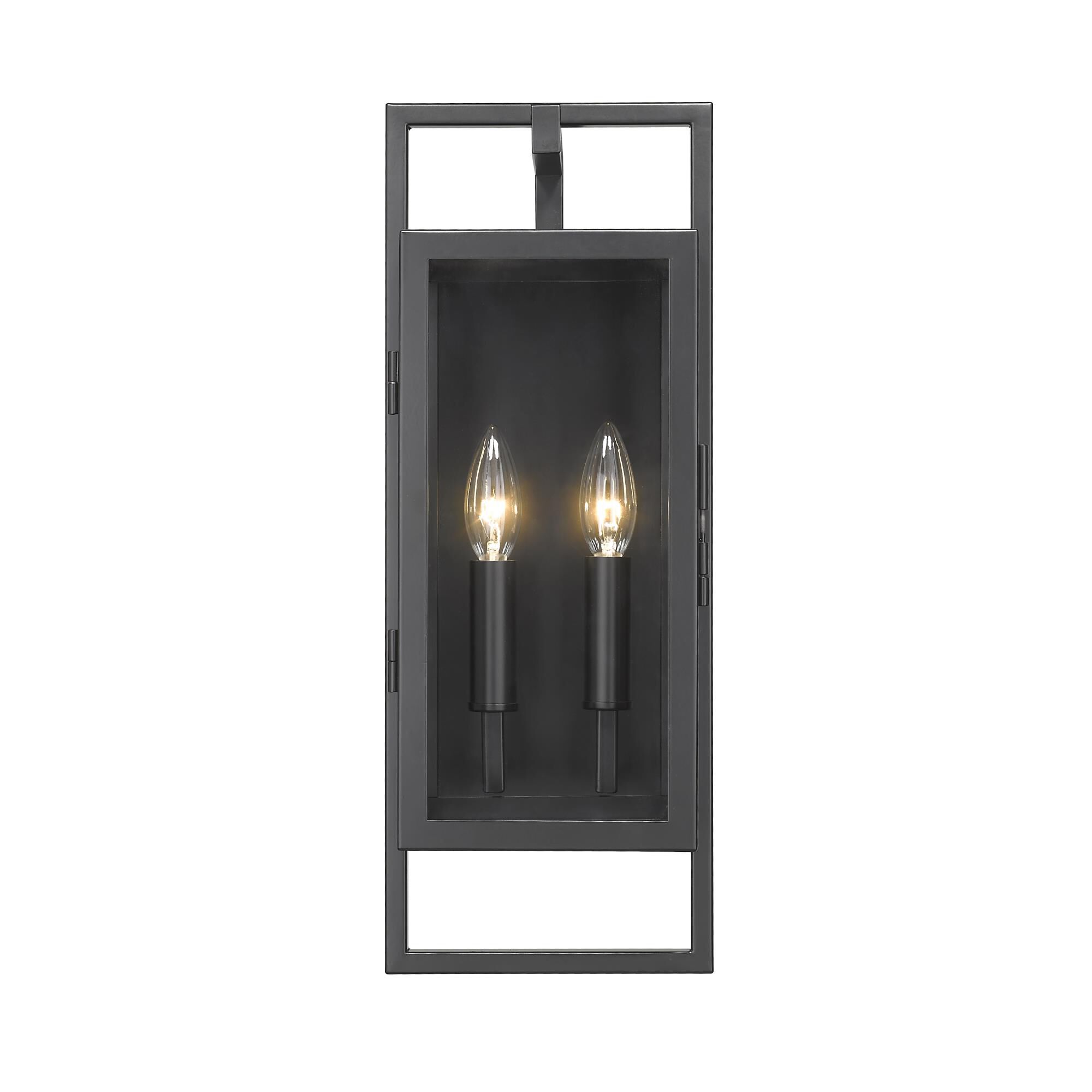 Shown in Black finish and Glass shade