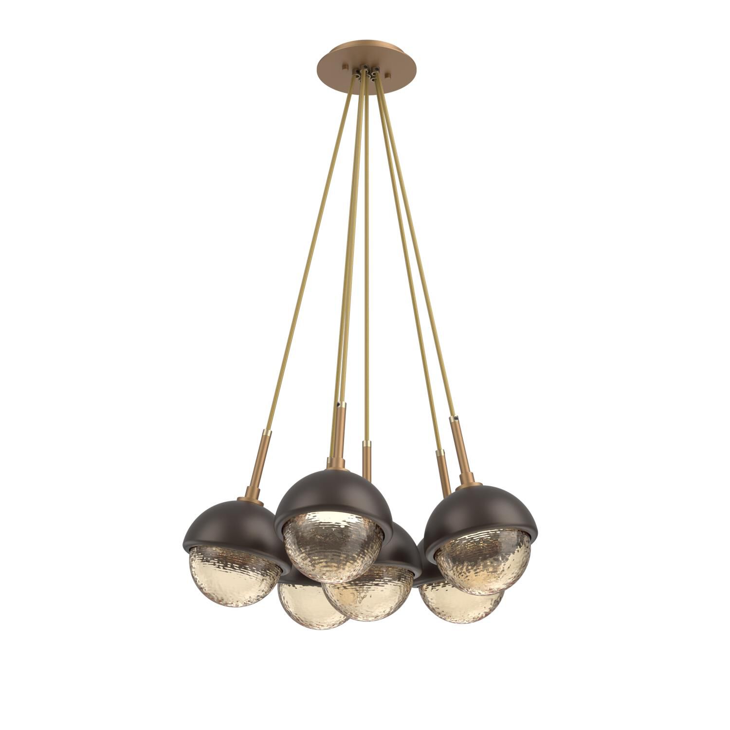 Shown in Novel Brass finish and Amber glass and Flat Bronze accent