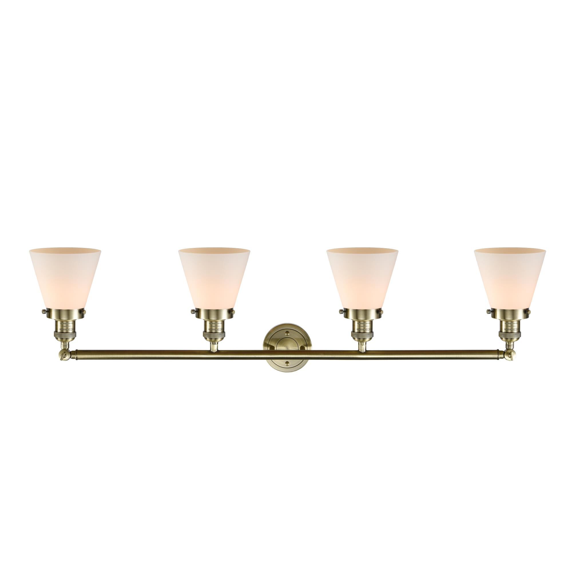 Bruno Marashlian Small Cone 42 Inch 4 Light Bath Vanity Light by Innovations Lighting