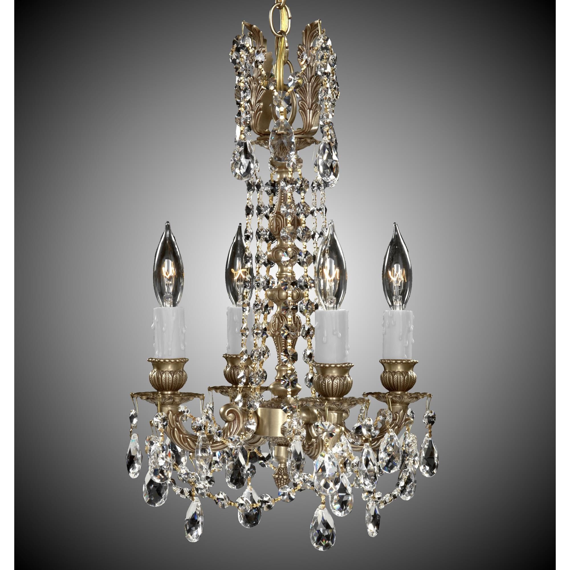Biella 10 Inch 4 Light Mini Chandelier by American Brass and Crystal