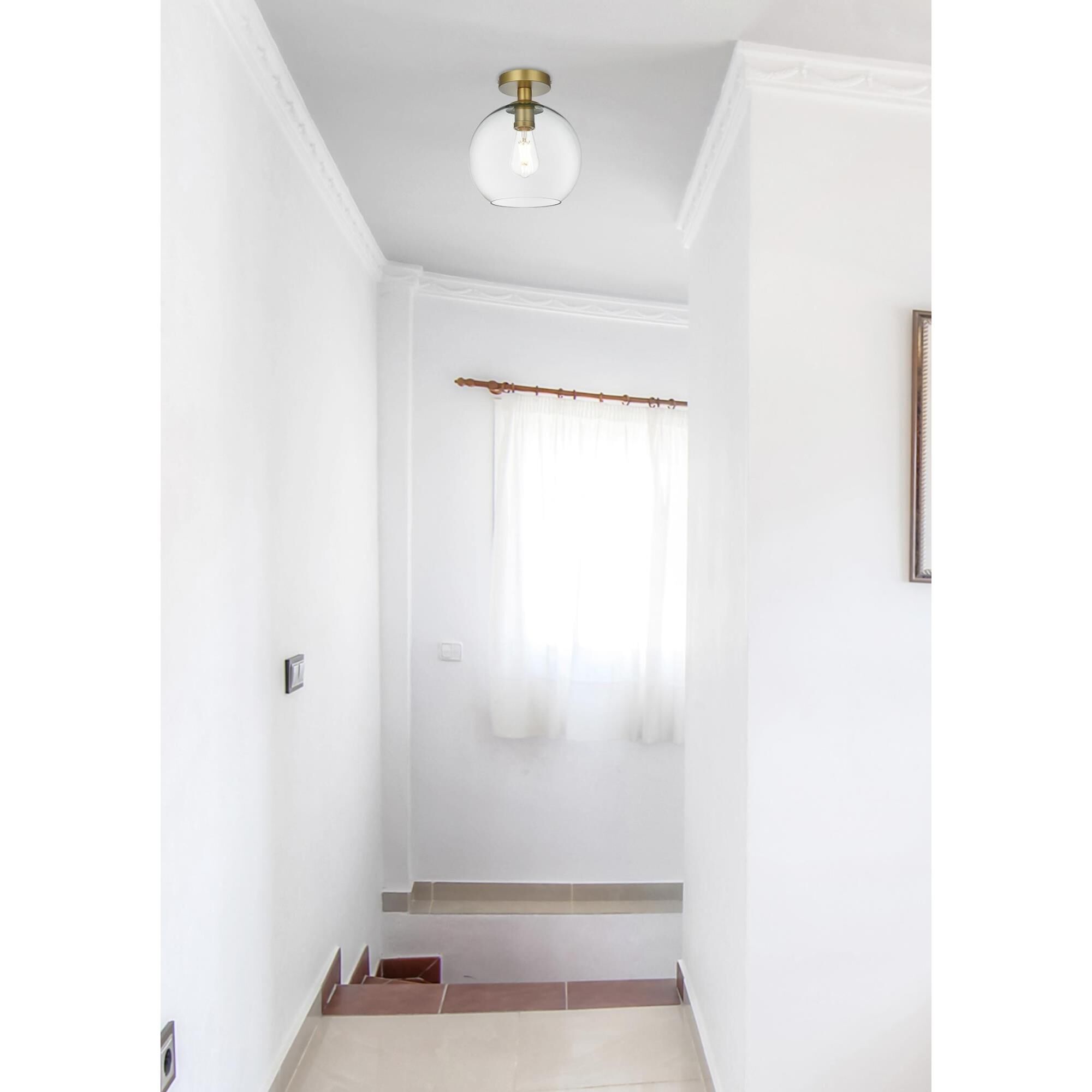 Baxter 10 Inch Semi Flush Mount by Elegant Lighting