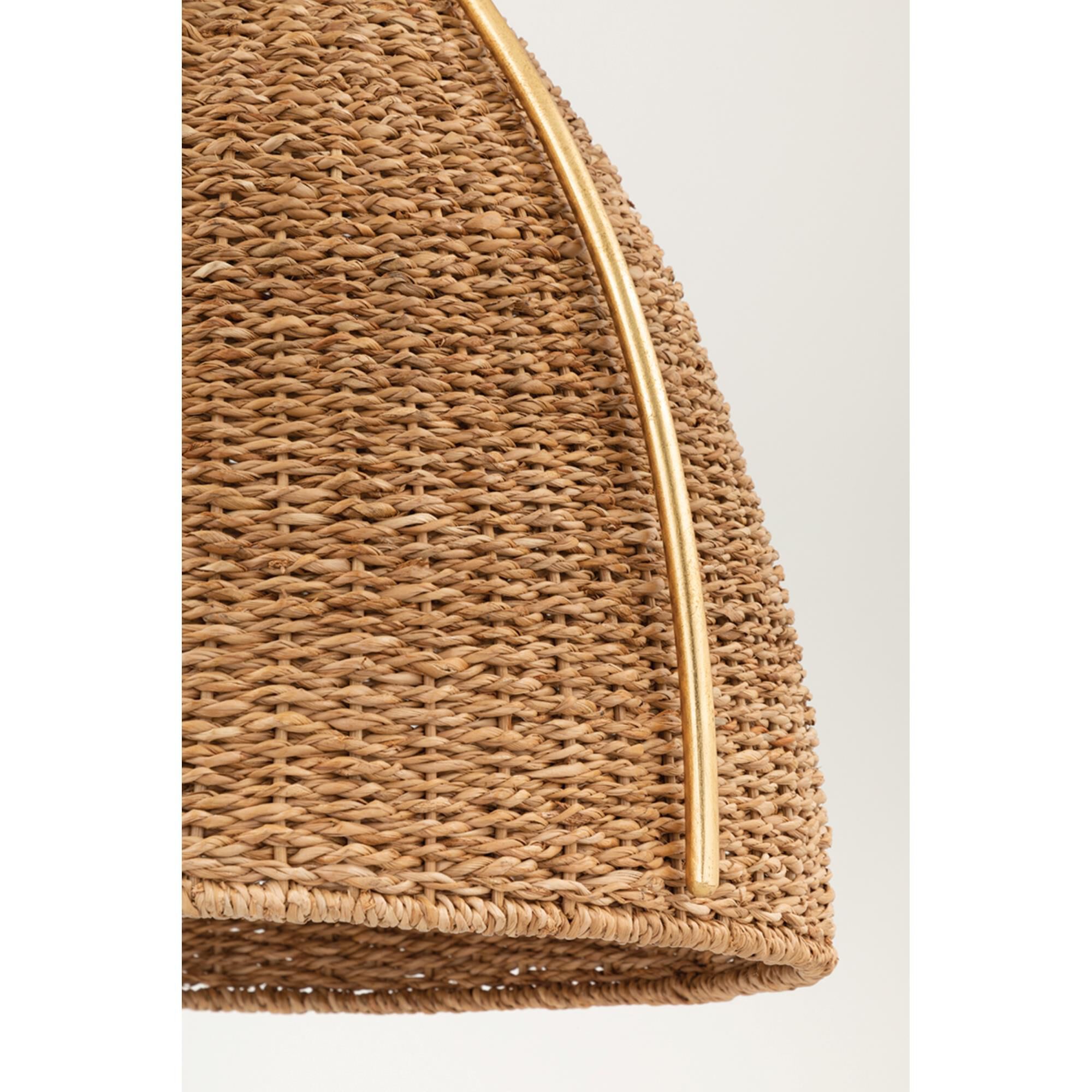 Shown in Vintage Gold Leaf finish and Natural shade