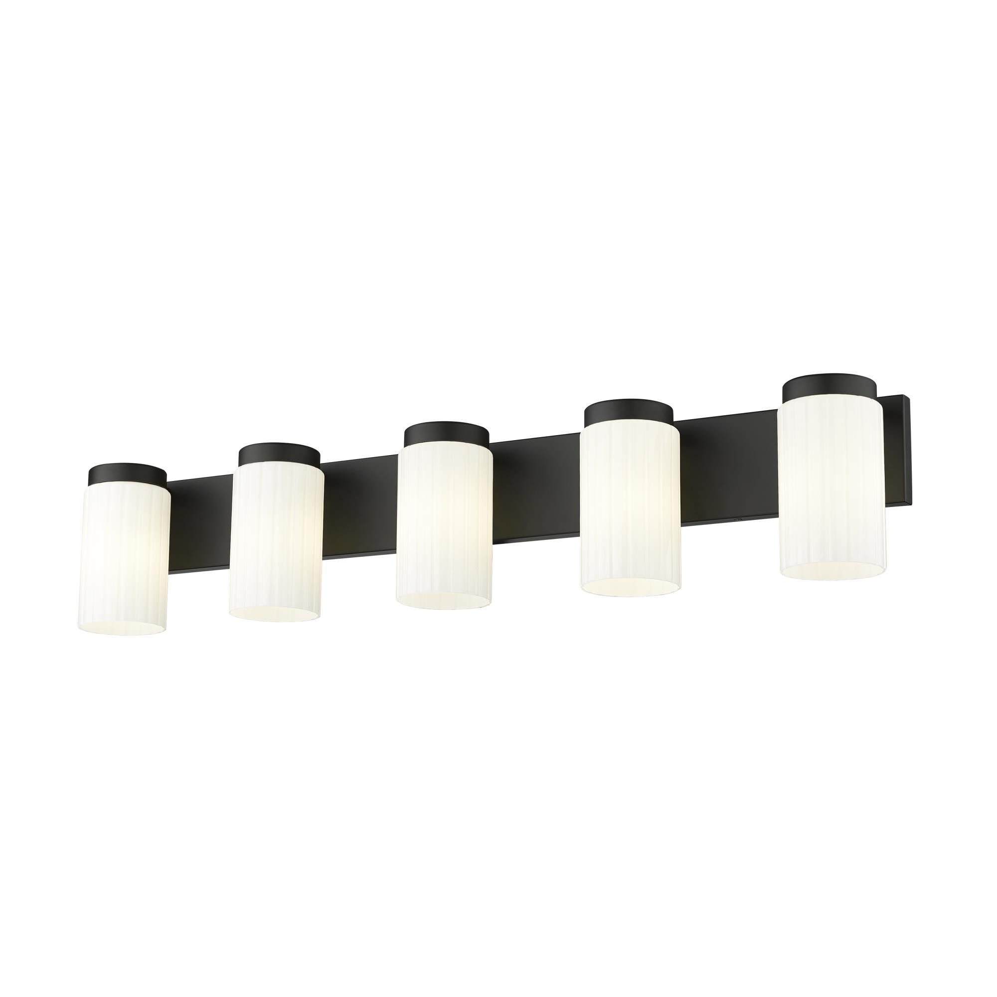 Shown in Matte Black finish and Matte Opal glass and Matte Opal shade