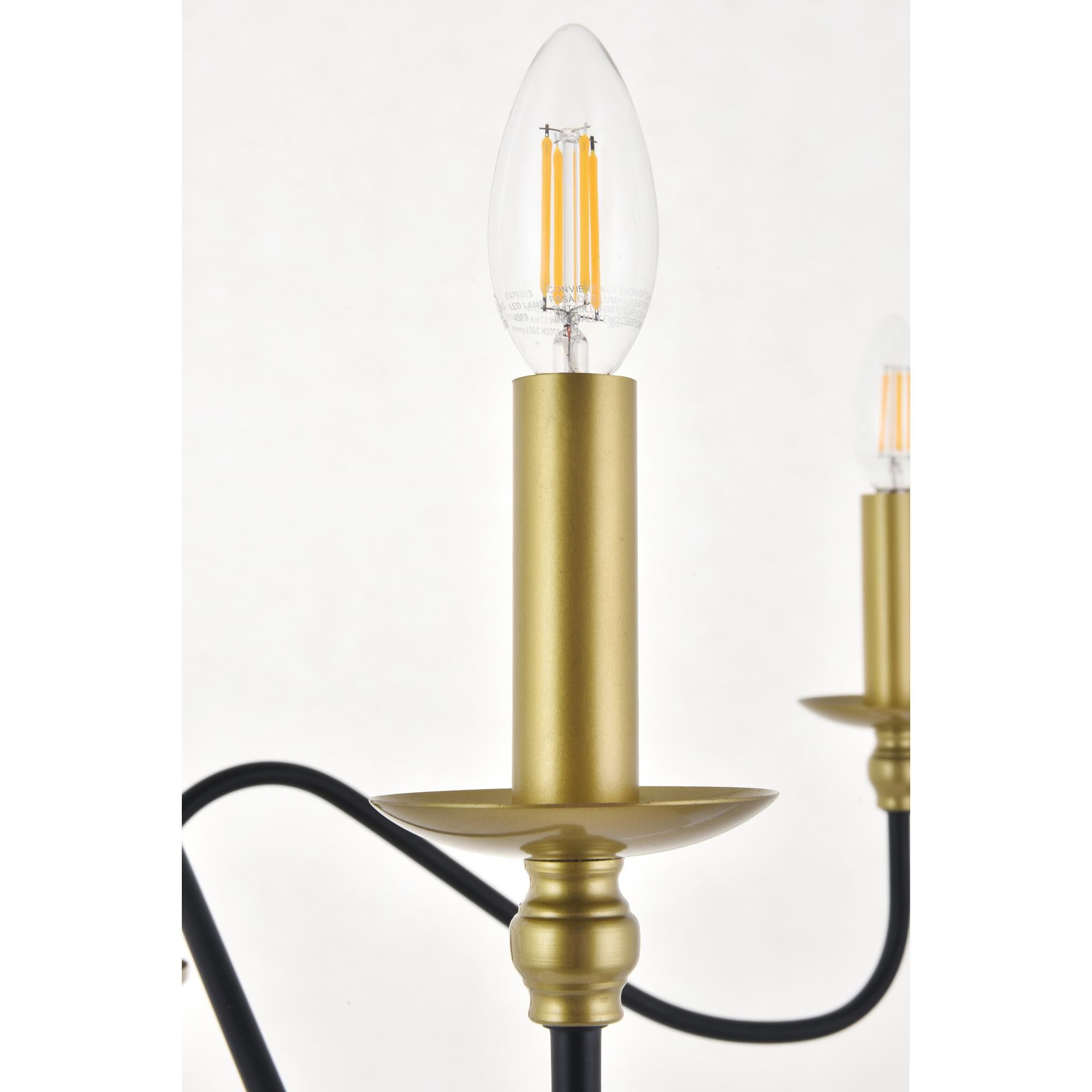 Shown in Matte Black And Brass finish