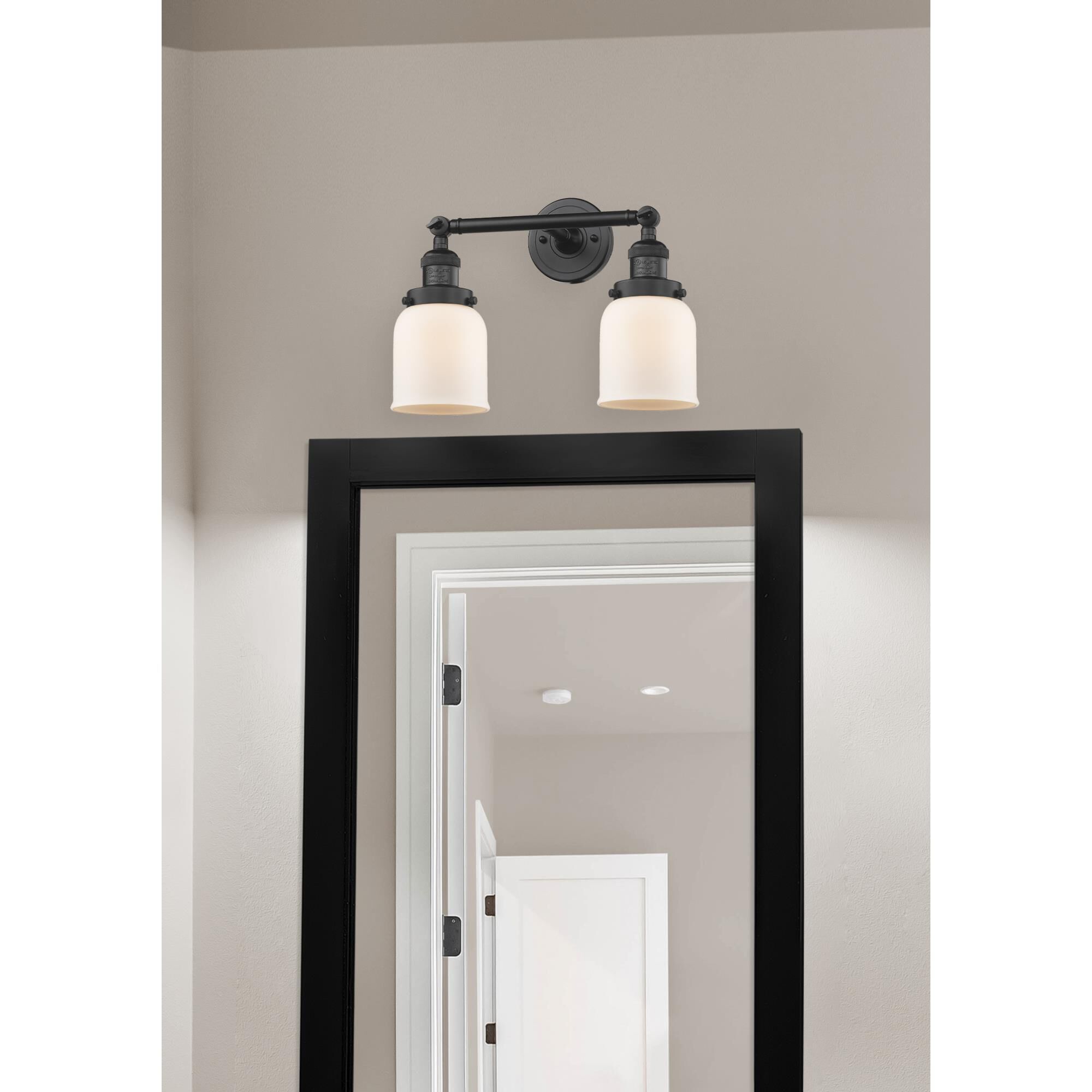 Shown in Matte Black finish and Matte White Cased glass