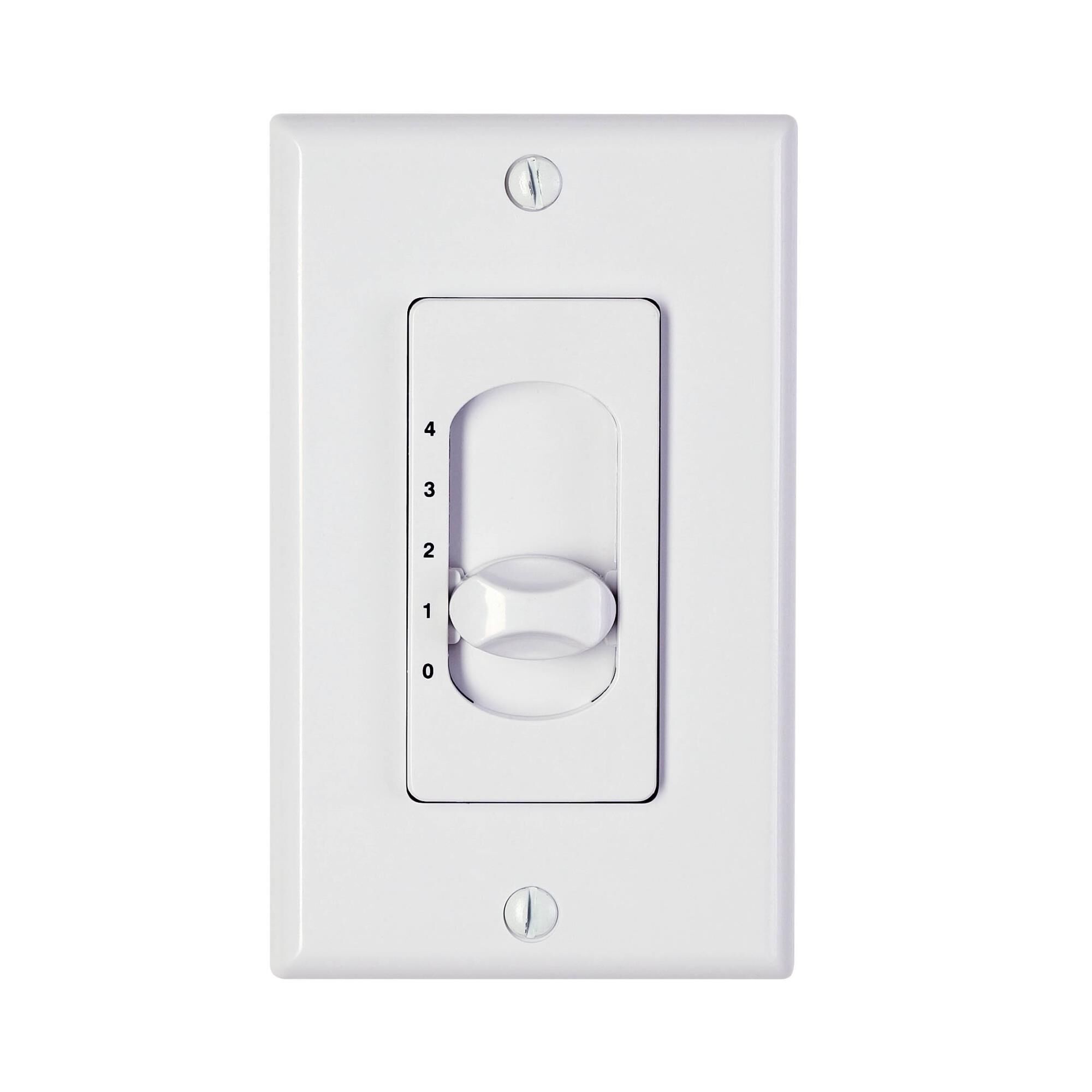 Shown in White finish and Fan Speed Control accent