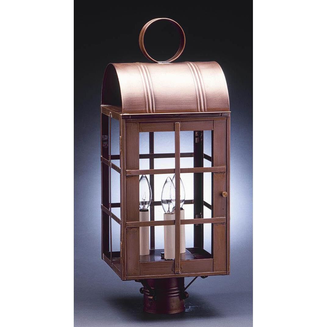 Adams 22 Inch Tall 3 Light Outdoor Post Lamp by Northeast Lantern