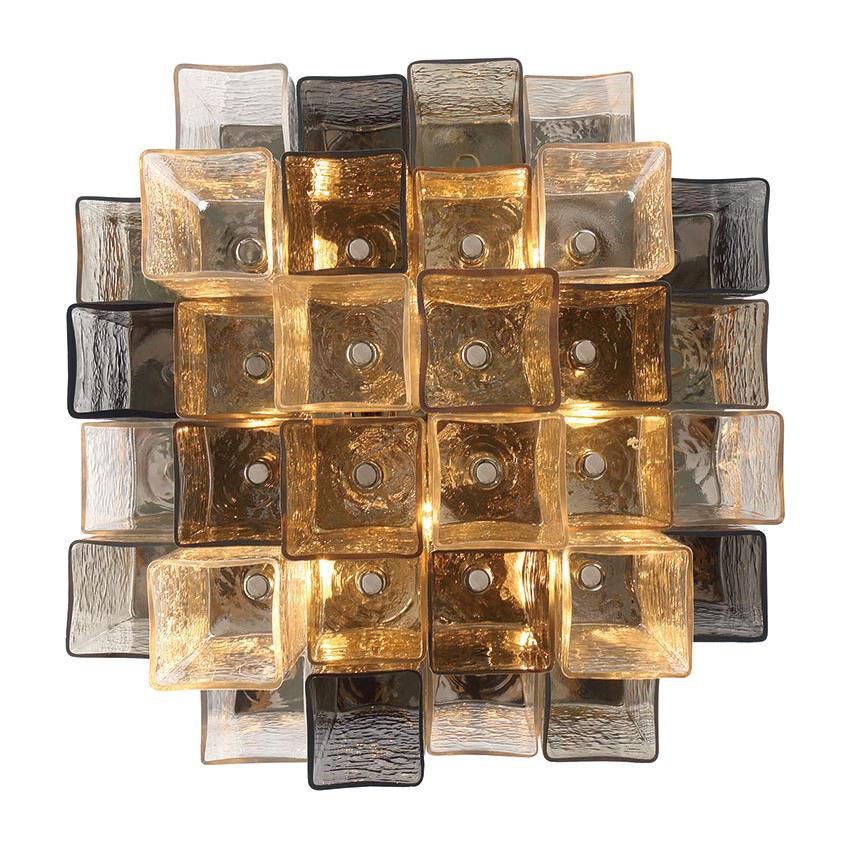 Shown in Chrome finish and Mixed glass