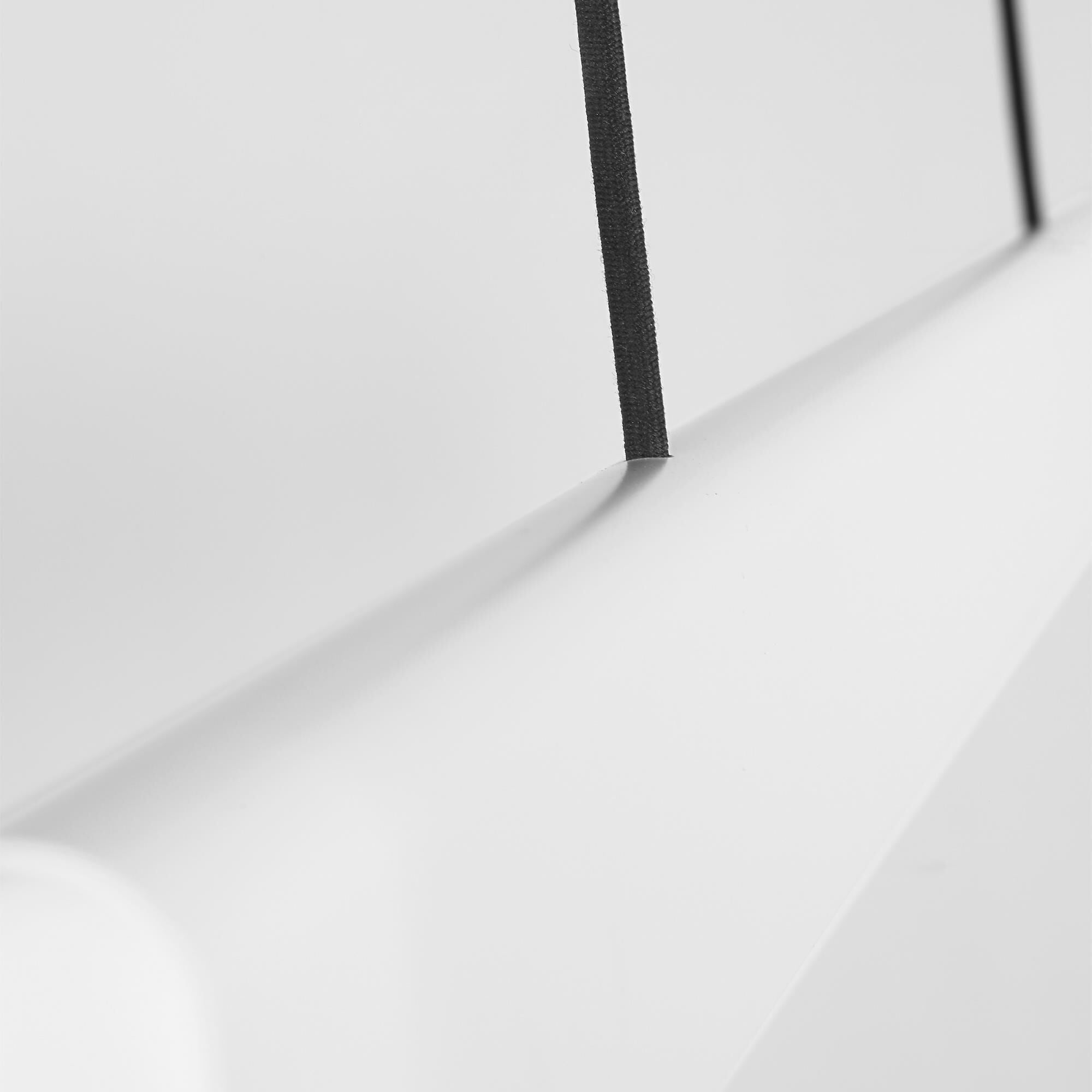 Shown in Matte White finish and Aluminum shade