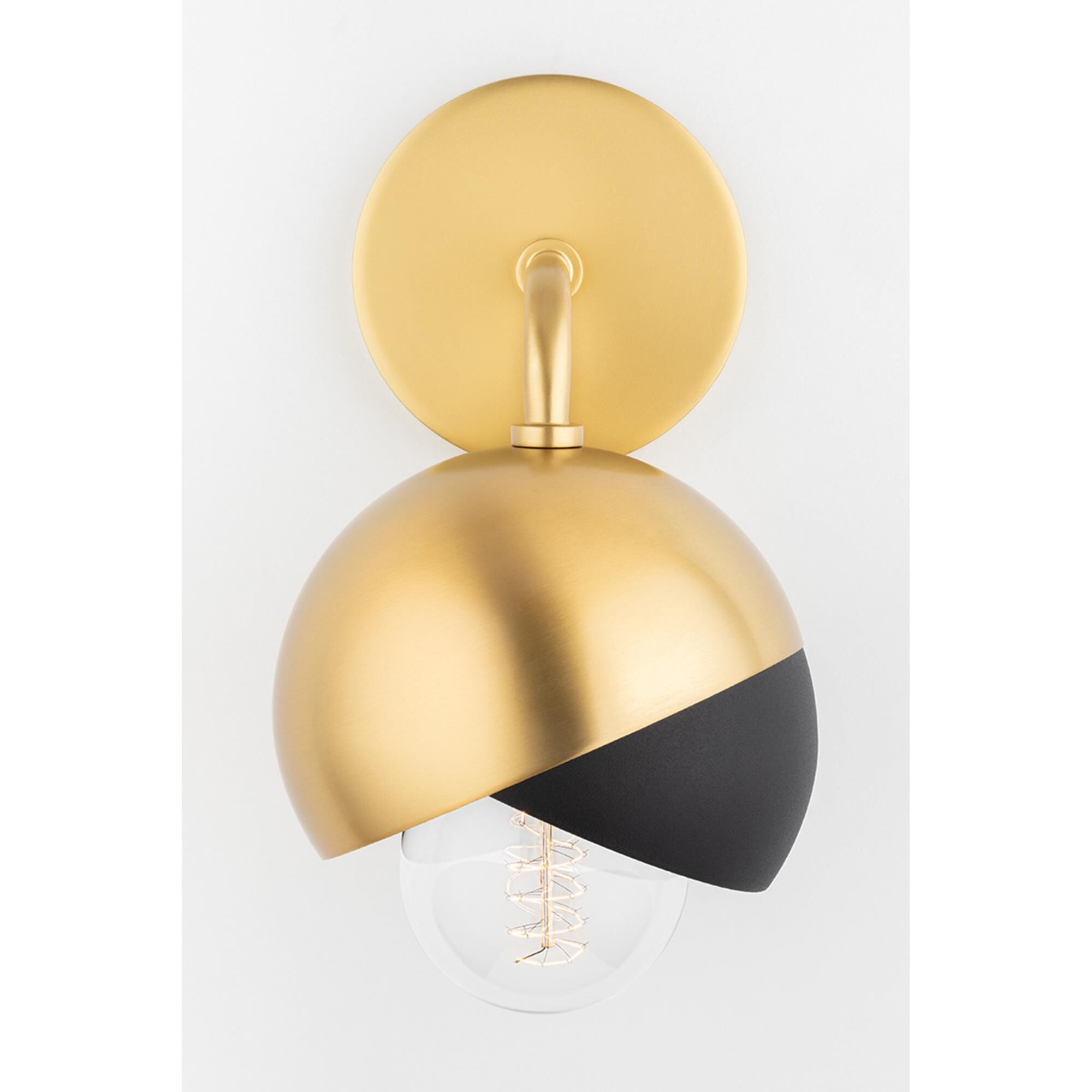 Shown in Aged Brass finish and Black accent