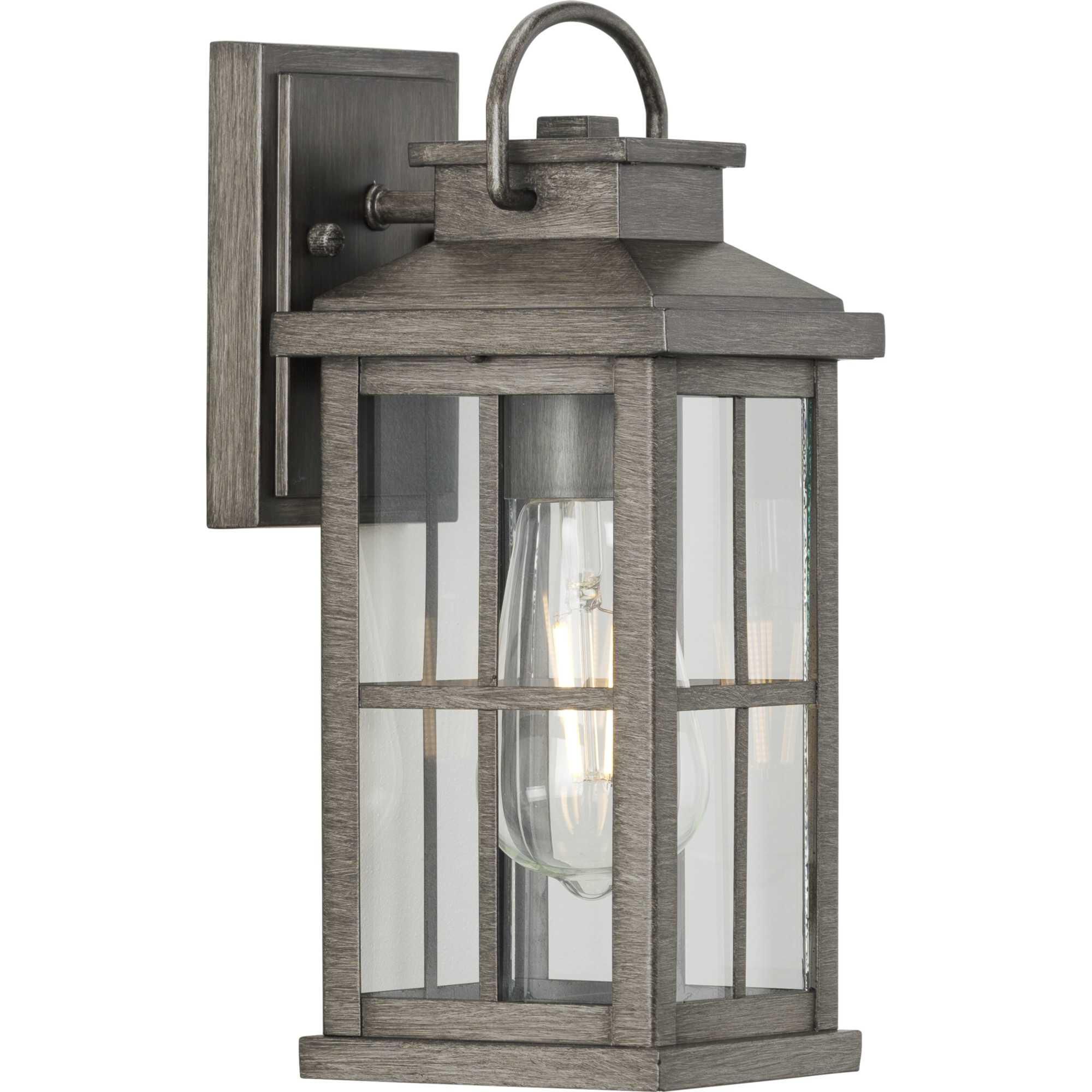 Shown in Antique Pewter finish and Clear glass