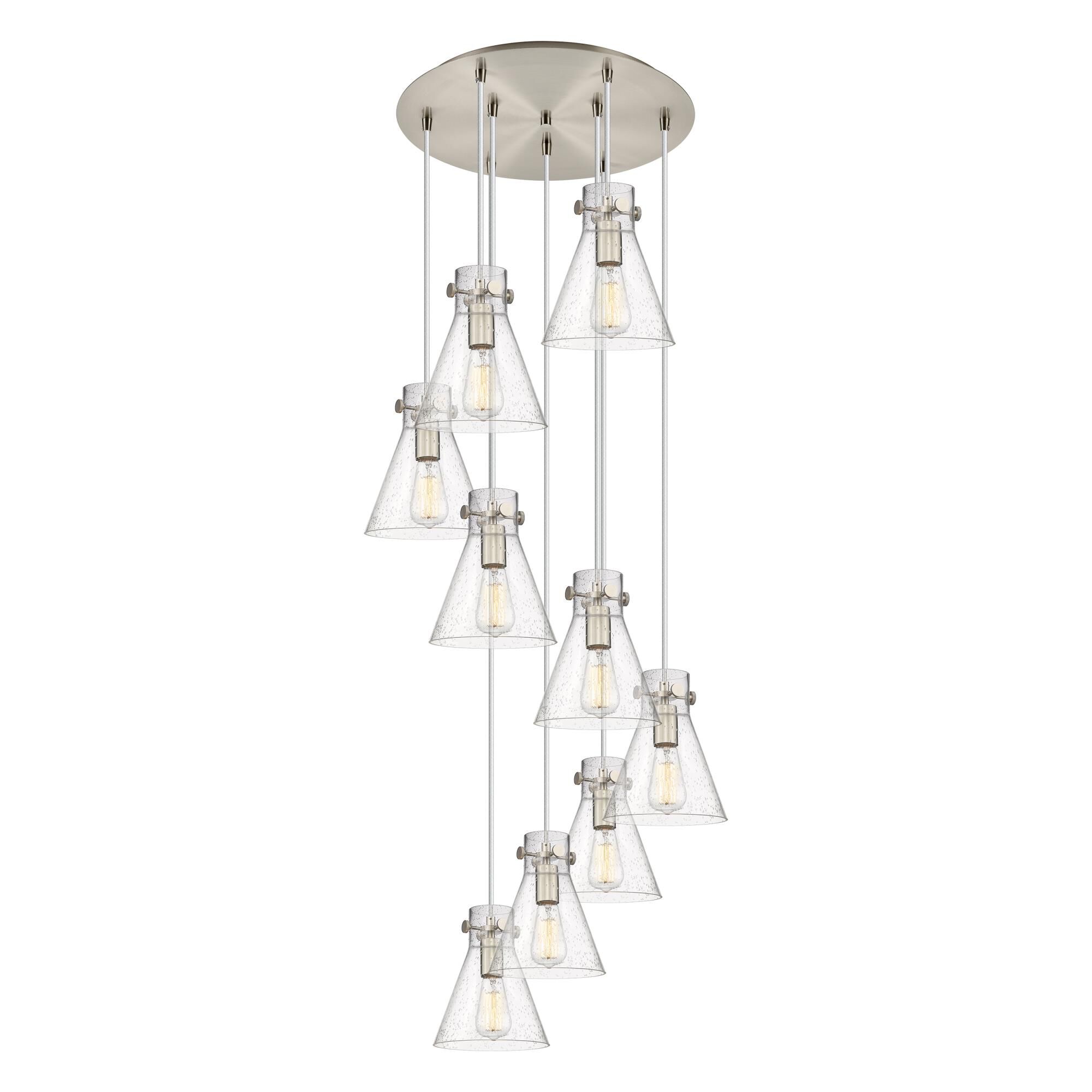 Bruno Marashlian Newton Cone 22 Inch 9 Light Multi Light Pendant by Innovations Lighting