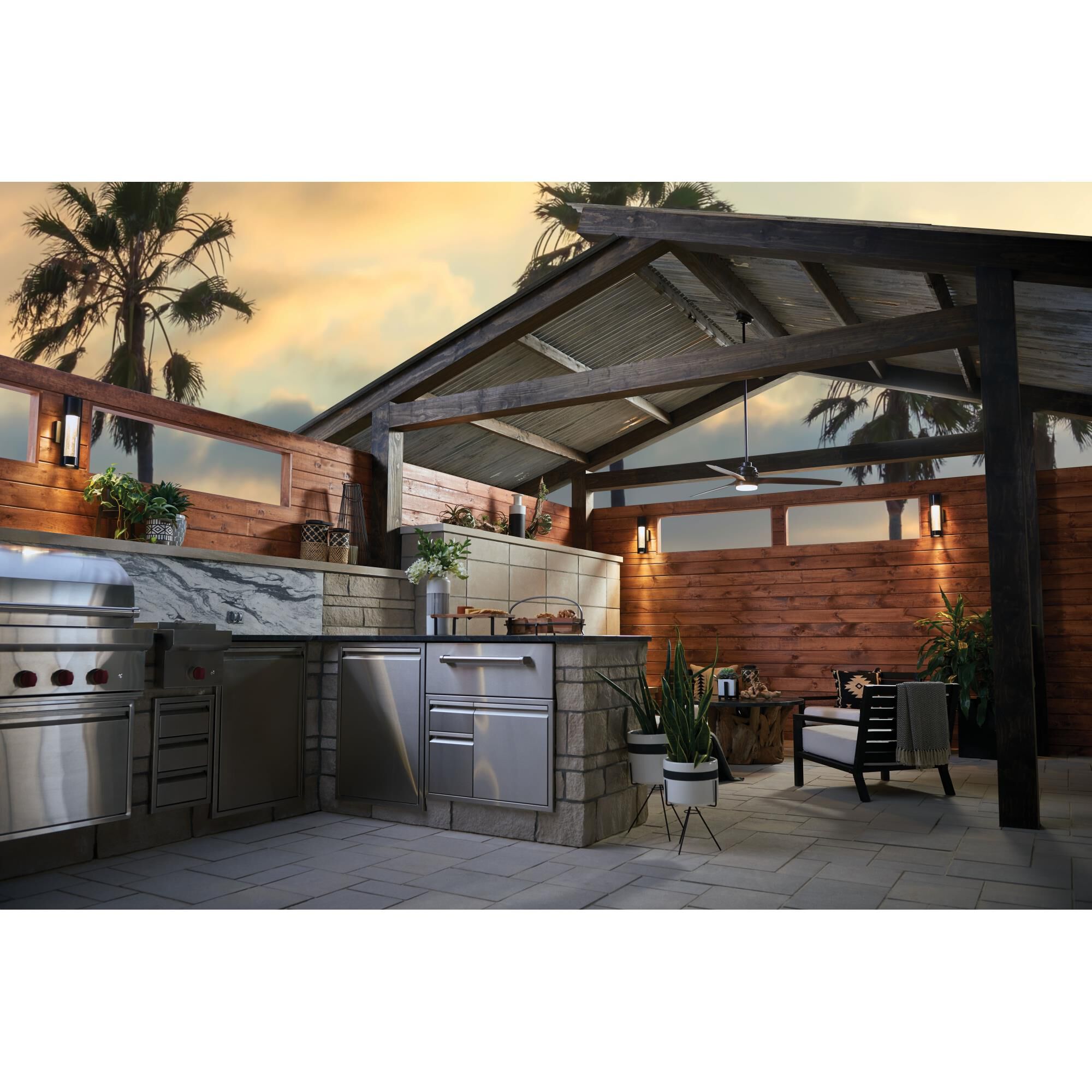 Artiste Outdoor Rated 60 Inch Ceiling Fan with Light Kit by Hinkley Fans