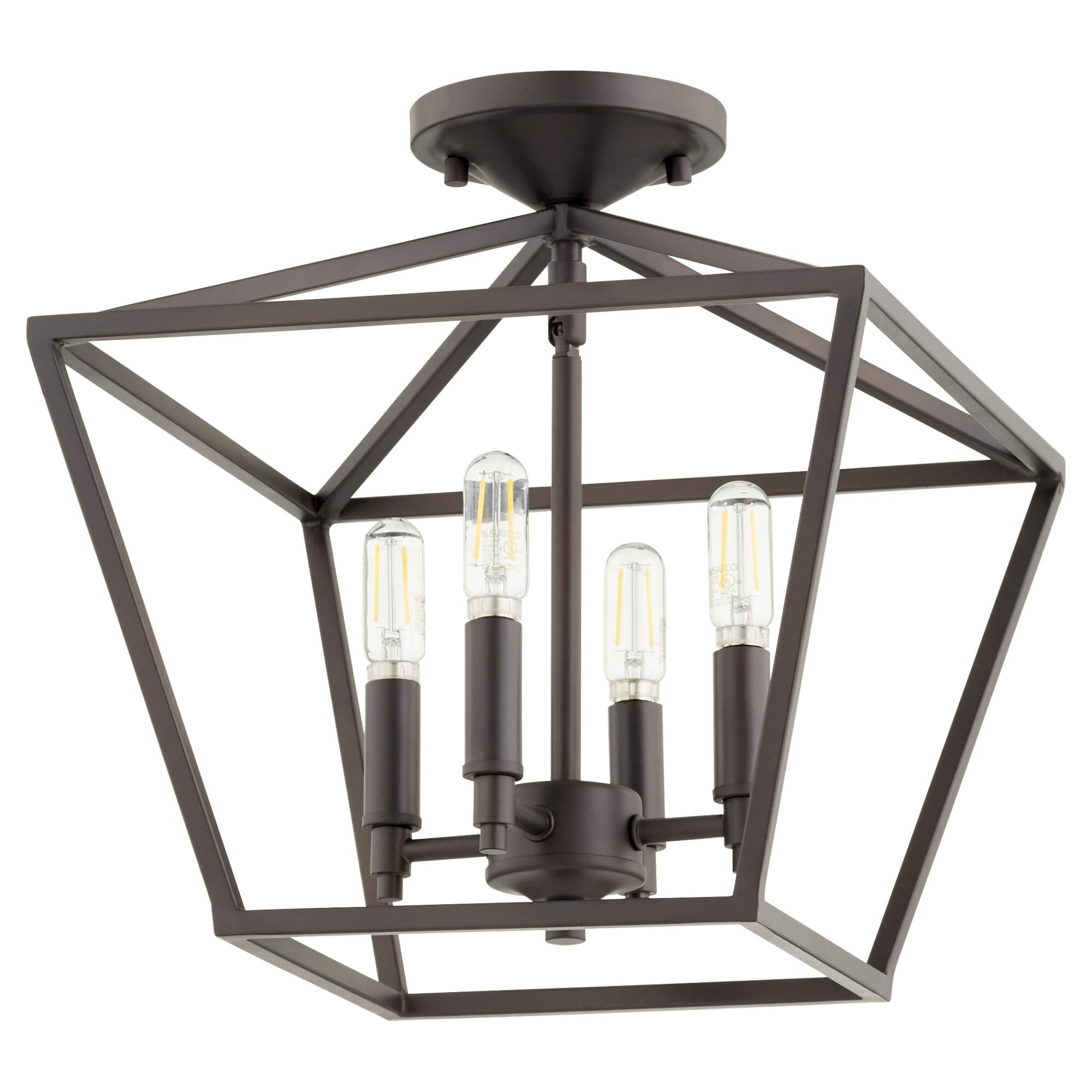 Gabriel 13 Inch 4 Light Semi Flush Mount by Quorum International