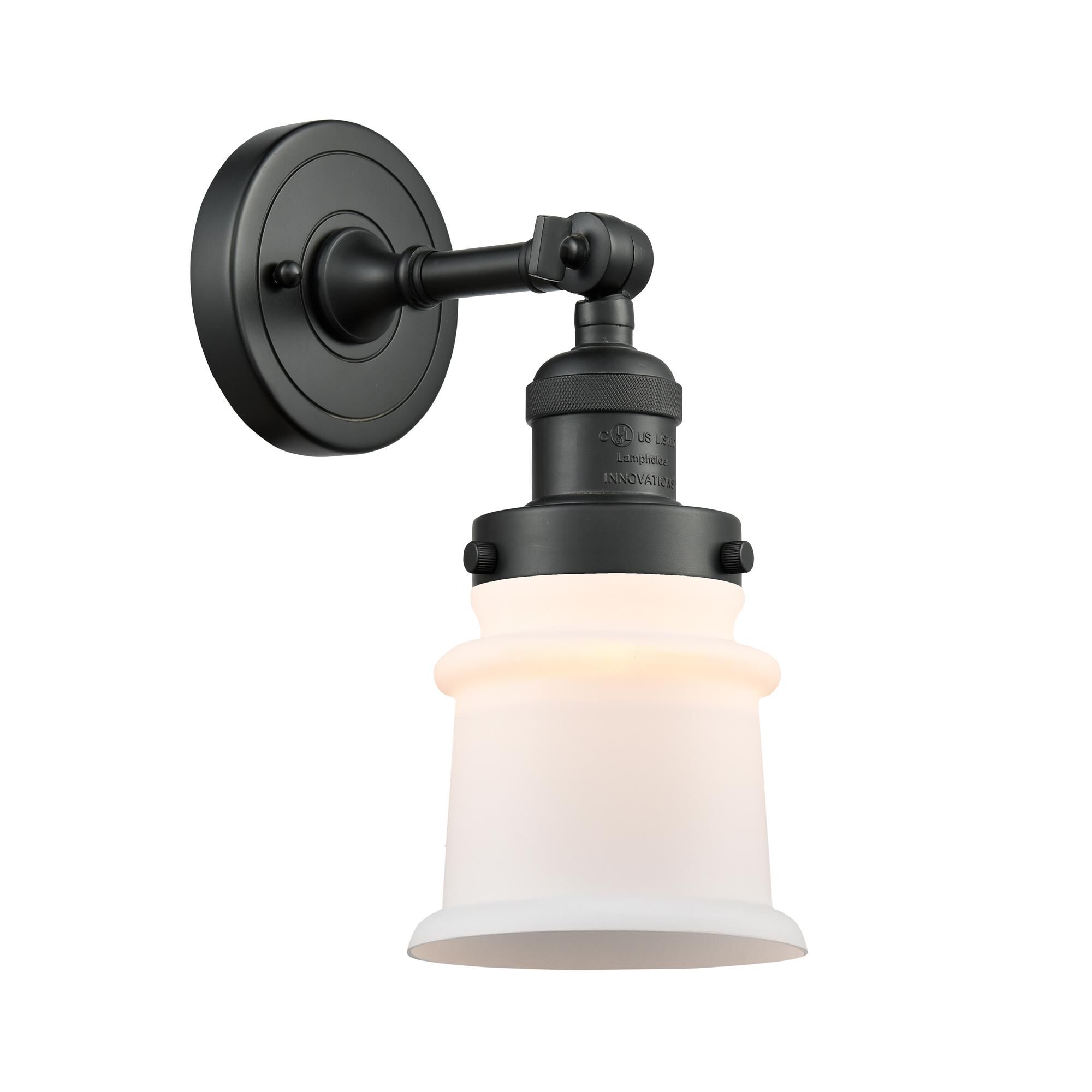 Shown in Matte Black finish and Frosted glass
