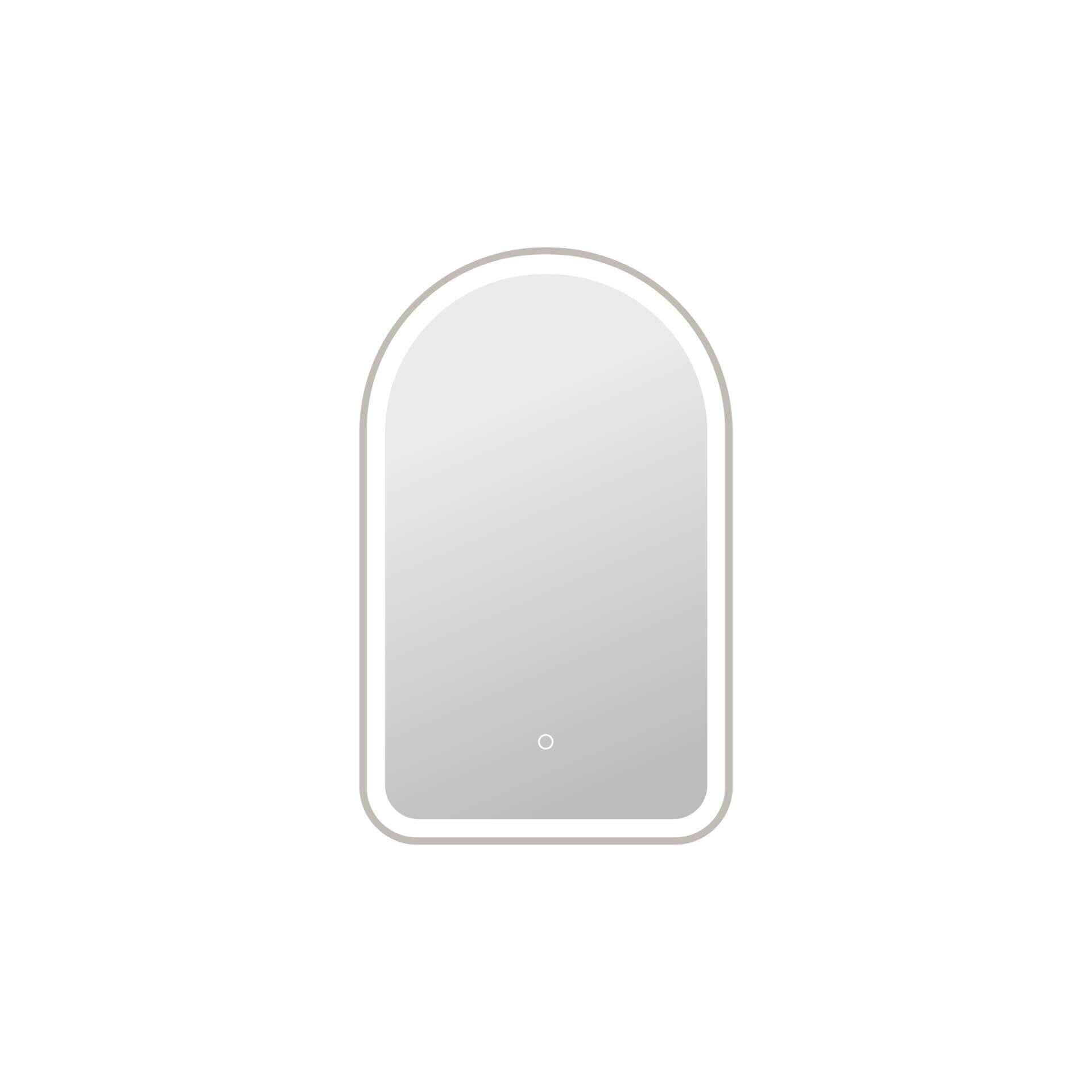 Harmoni 32 Inch Arched LED Lighted Mirror by Elegant Decor