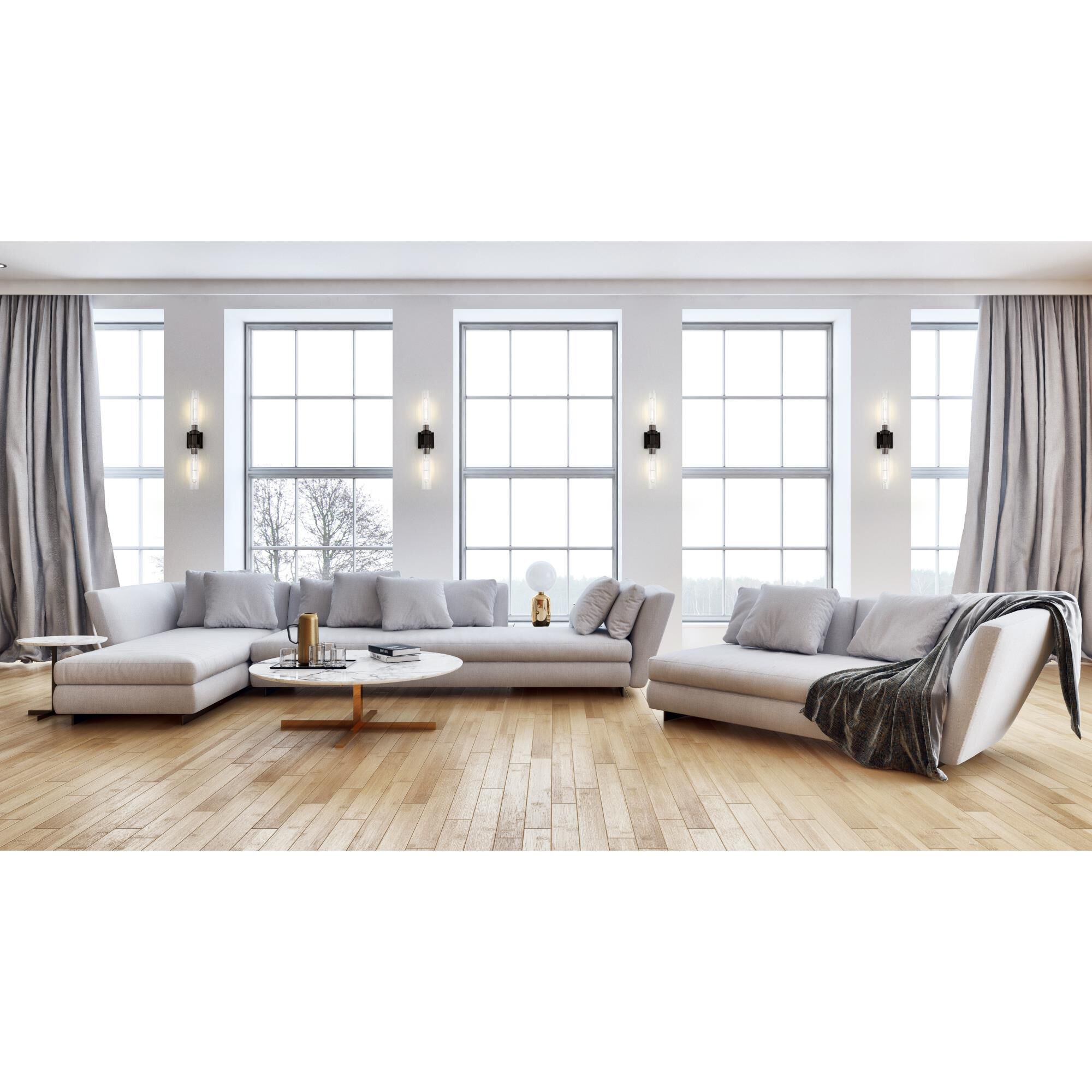 Shown in Bronze finish and Clear Ribbed glass and Clear Ribbed shade