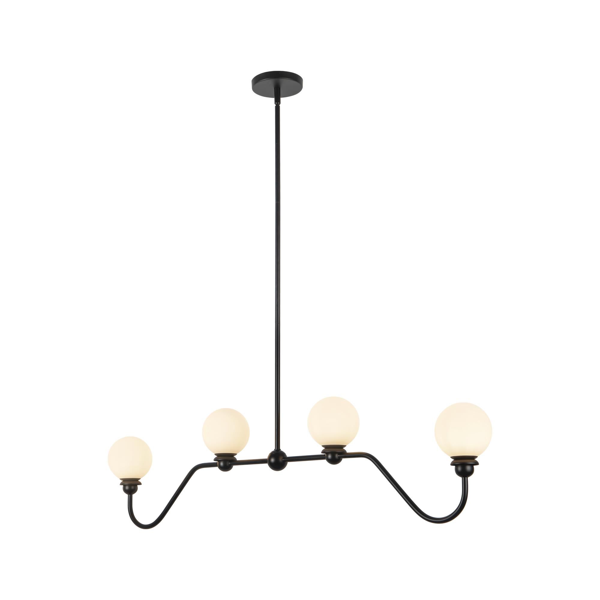 Shown in Matte Black finish and Matte Opal glass