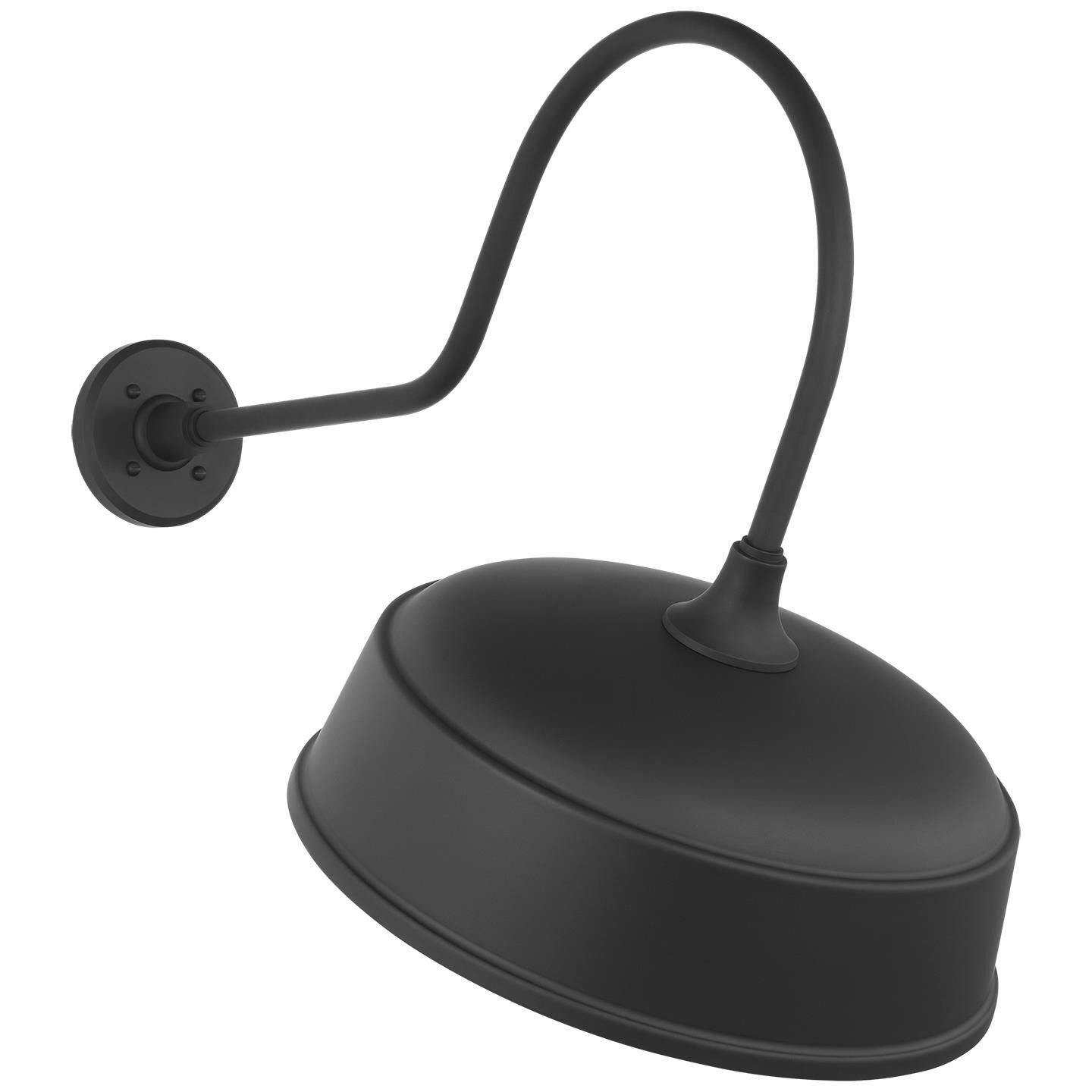 Shown in Matte Black finish and Black shade