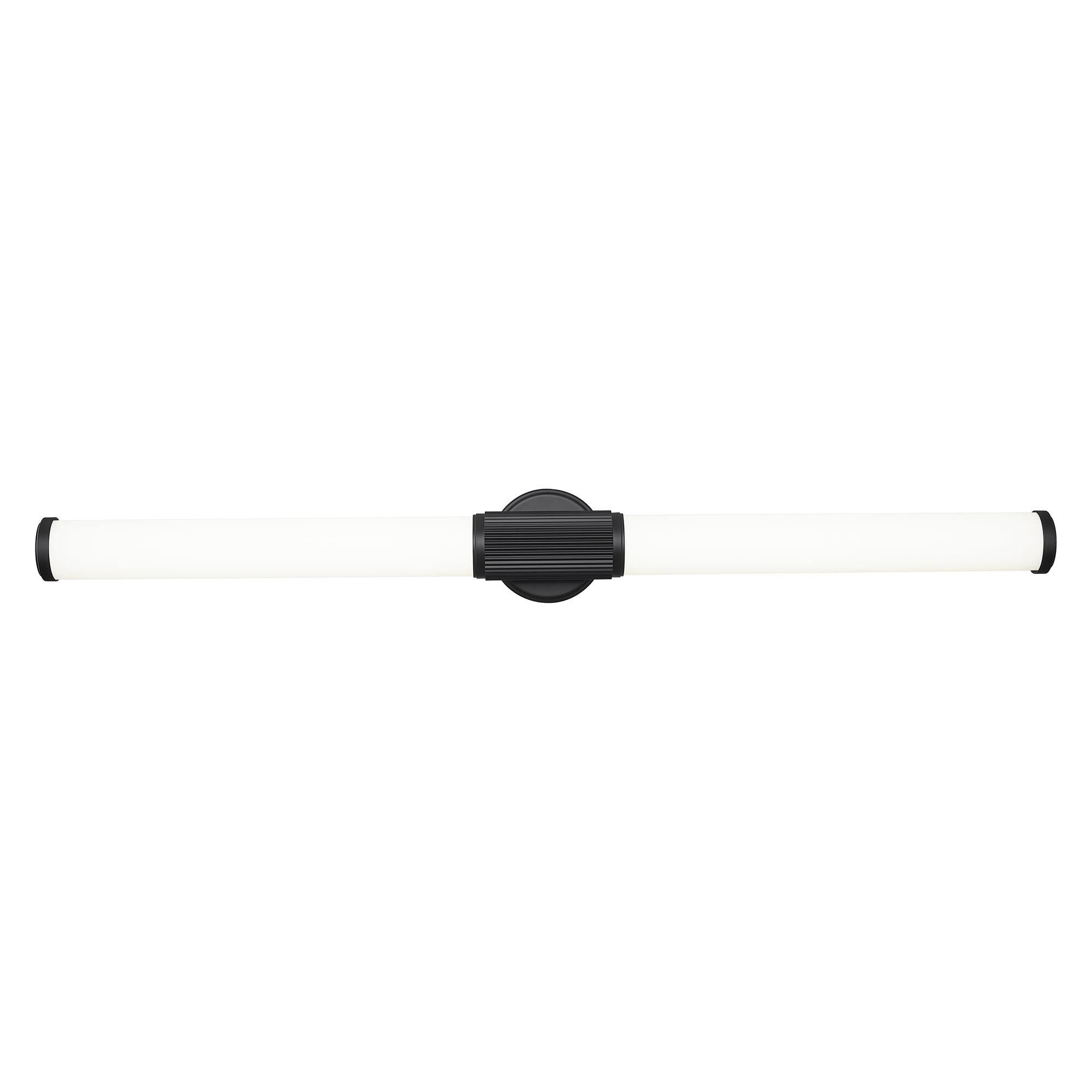 Shown in Matte Black finish and Opal White glass and Opal White shade