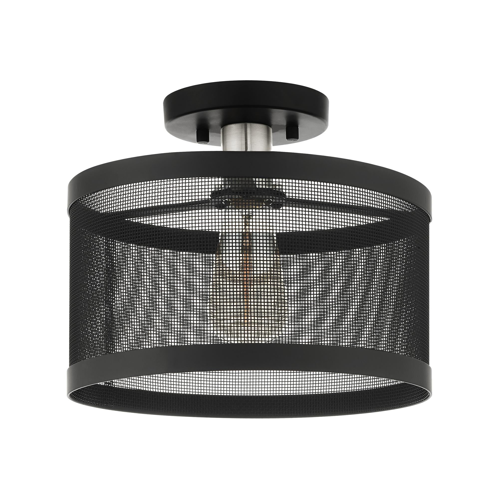 Industro 1 Light Semi Flush Mount by Livex Lighting