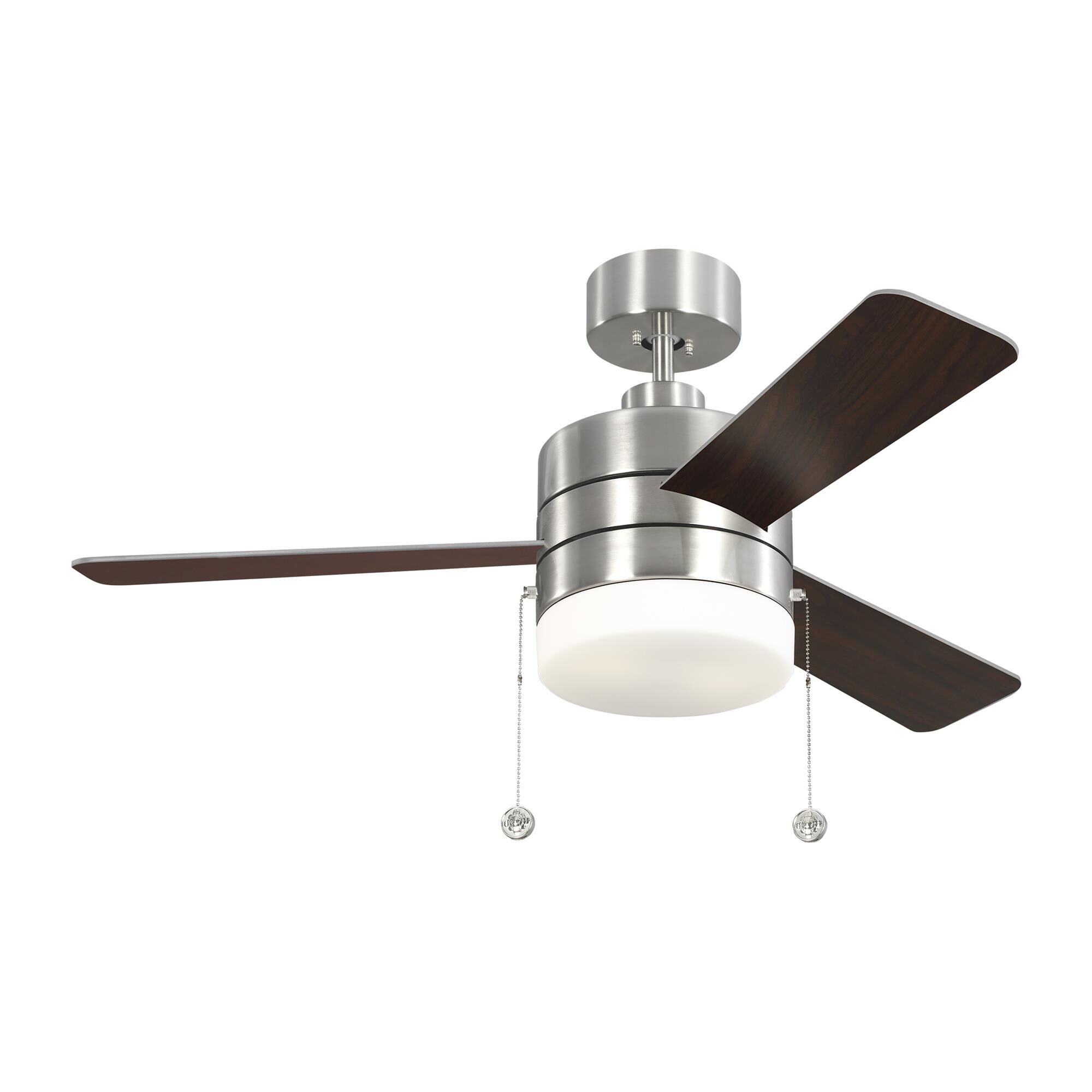 Shown in Brushed Steel finish and Matte White glass