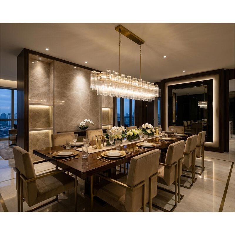 Addis Large Linear Chandelier by Crystorama