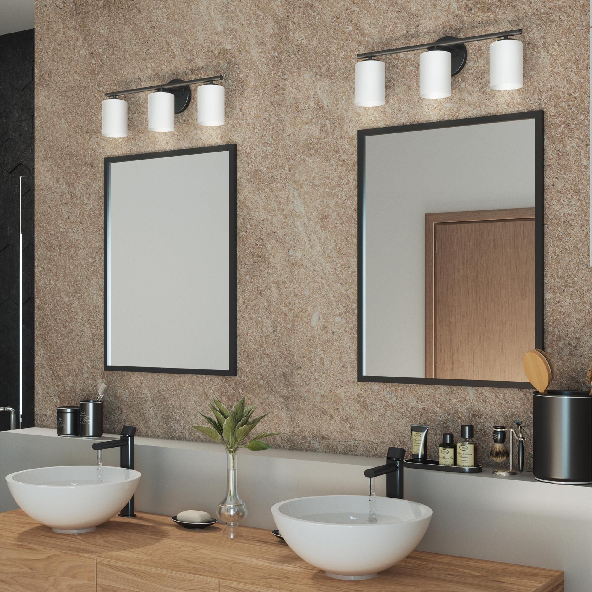 Shown in Black finish and Etched glass