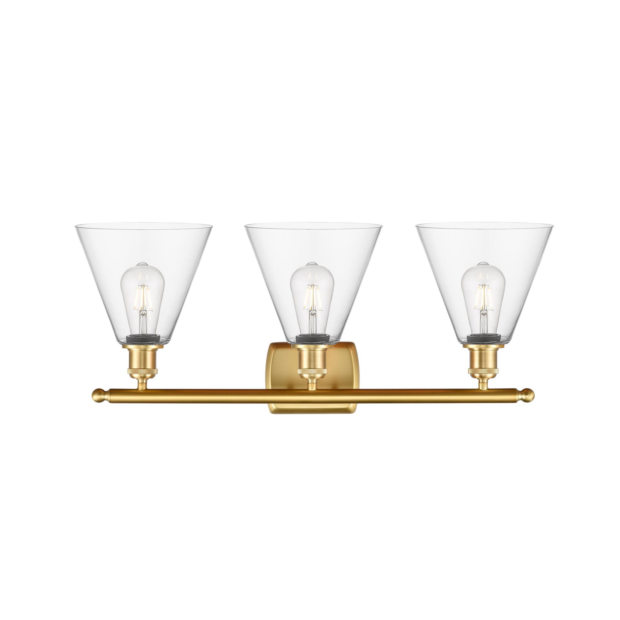 Bruno Marashlian Ballston Cone 28 Inch 3 Light Bath Vanity Light by Innovations Lighting