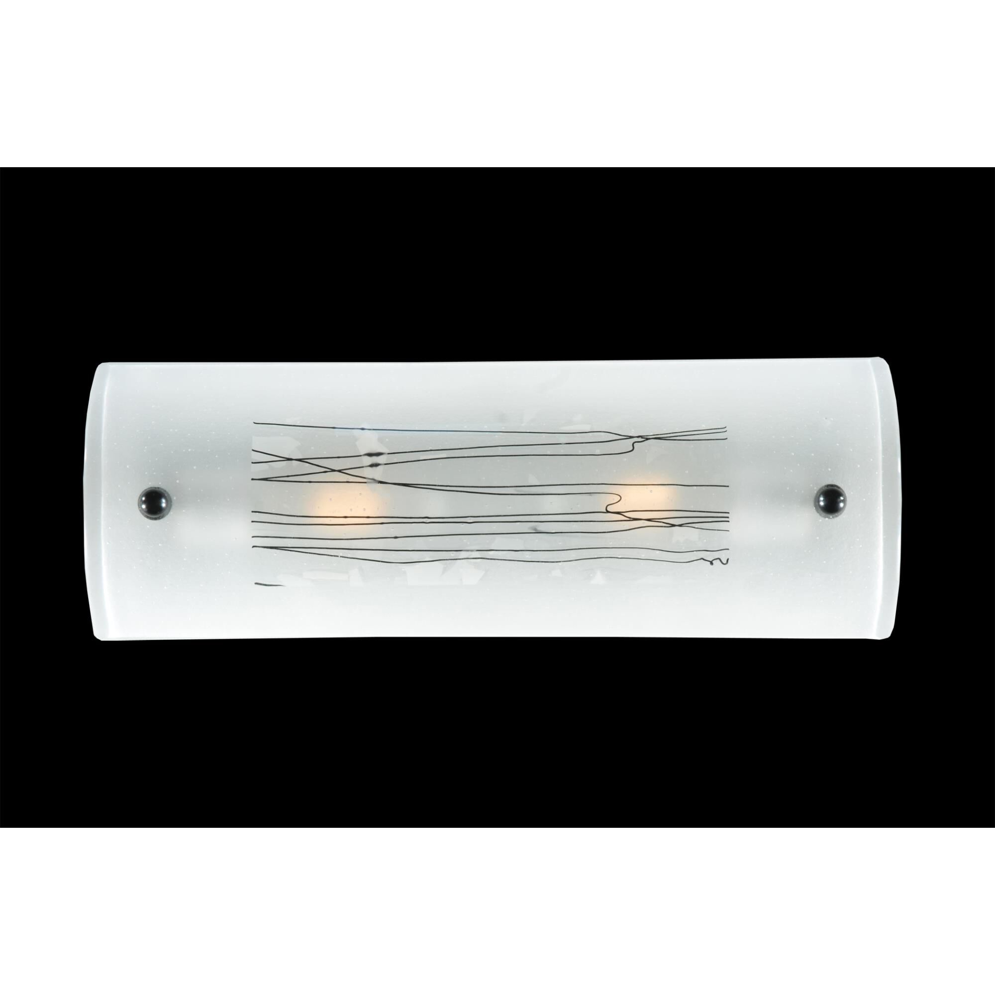 Shown in Nickel Powder Coat finish and Frost White-Midnight Black glass