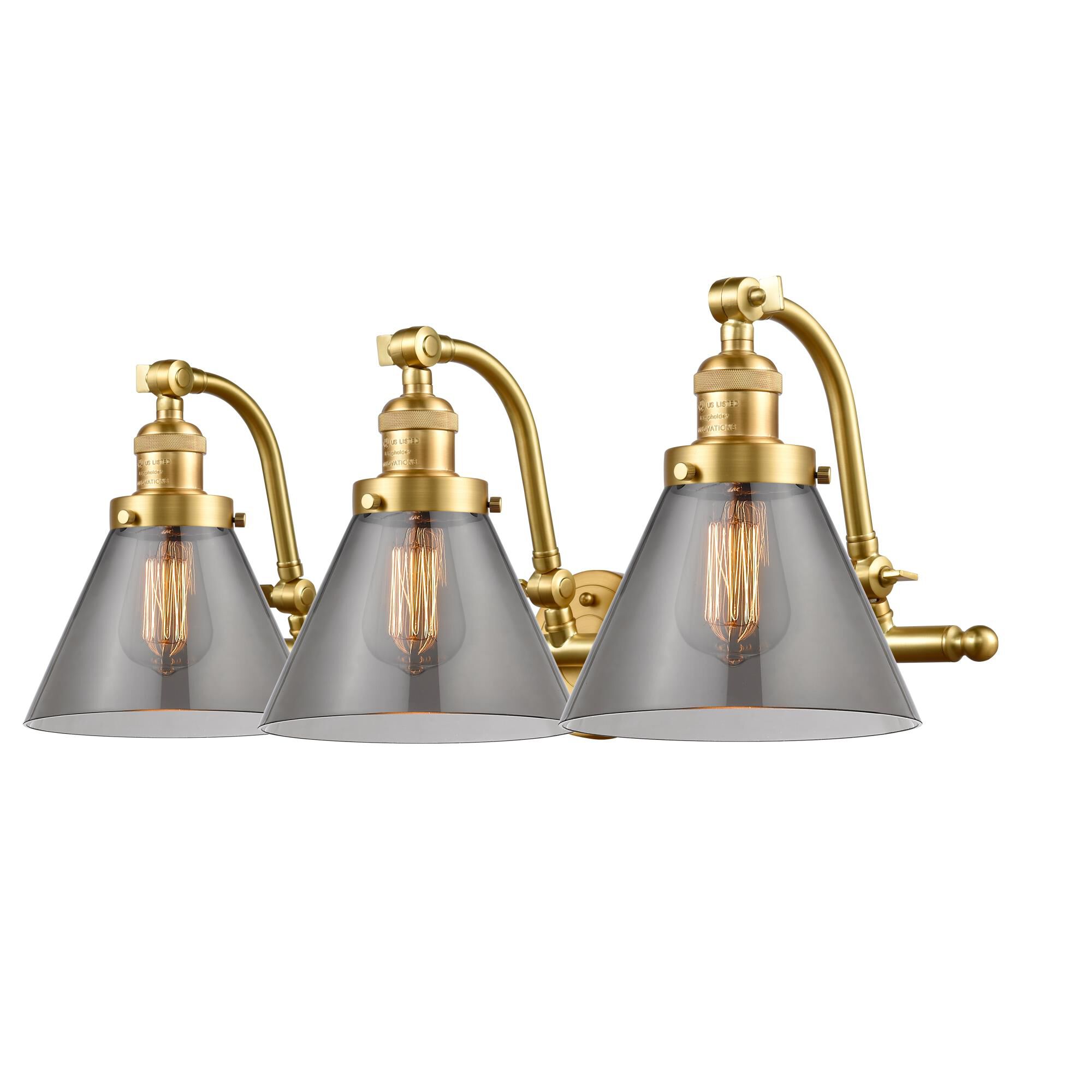 Bruno Marashlian Large Cone 28 Inch 3 Light LED Bath Vanity Light by Innovations Lighting