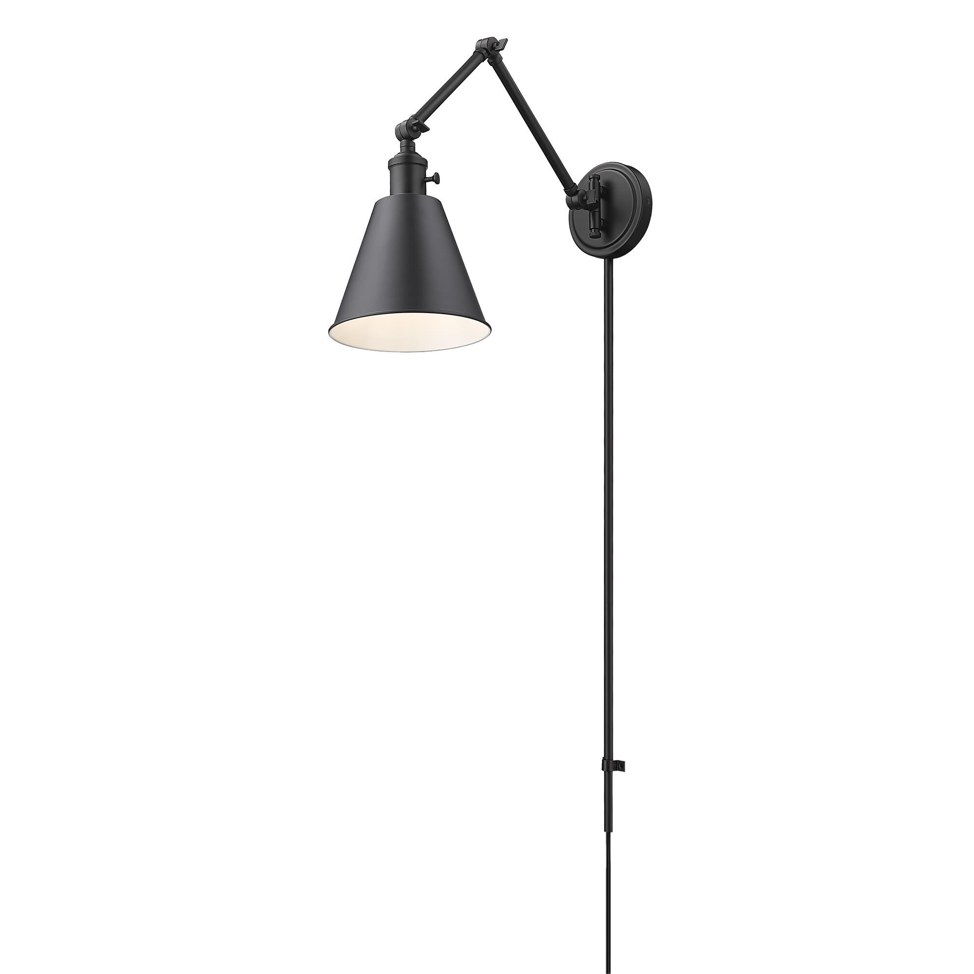 Shown in Matte Black finish and Clear glass and Clear shade