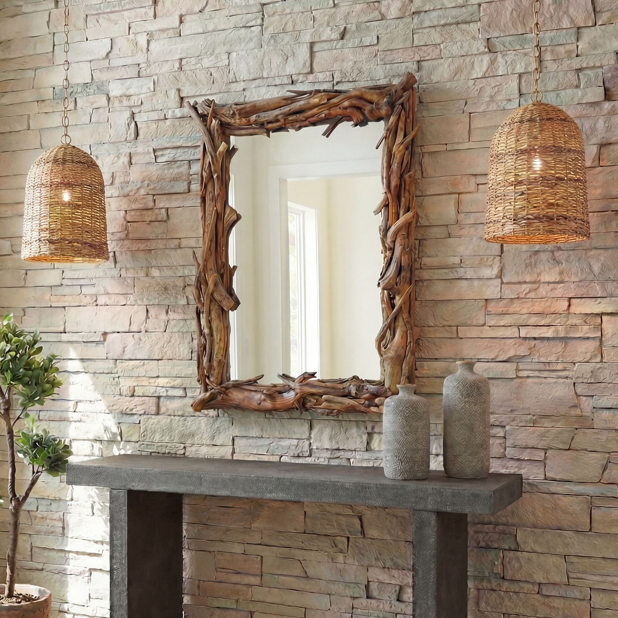 Rooted Medium Decorative Mirror,